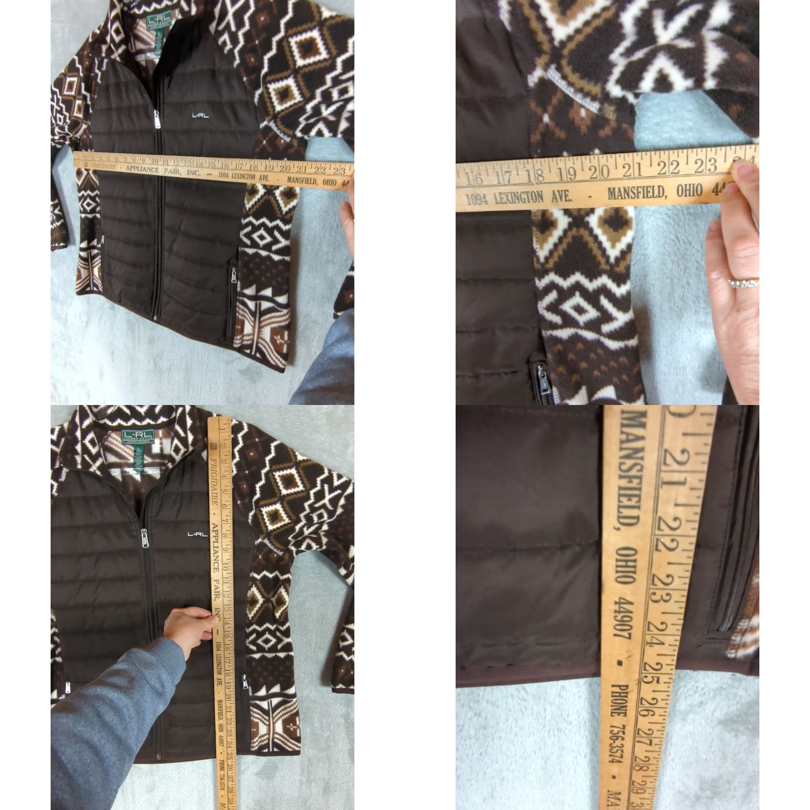 Ralph Lauren Ralph Lauren Active Tribal Aztec Full Zip Fleece Brown Quilted Jacket Women XL Size XL / US 12-14 / IT 48-50 - 8 Thumbnail