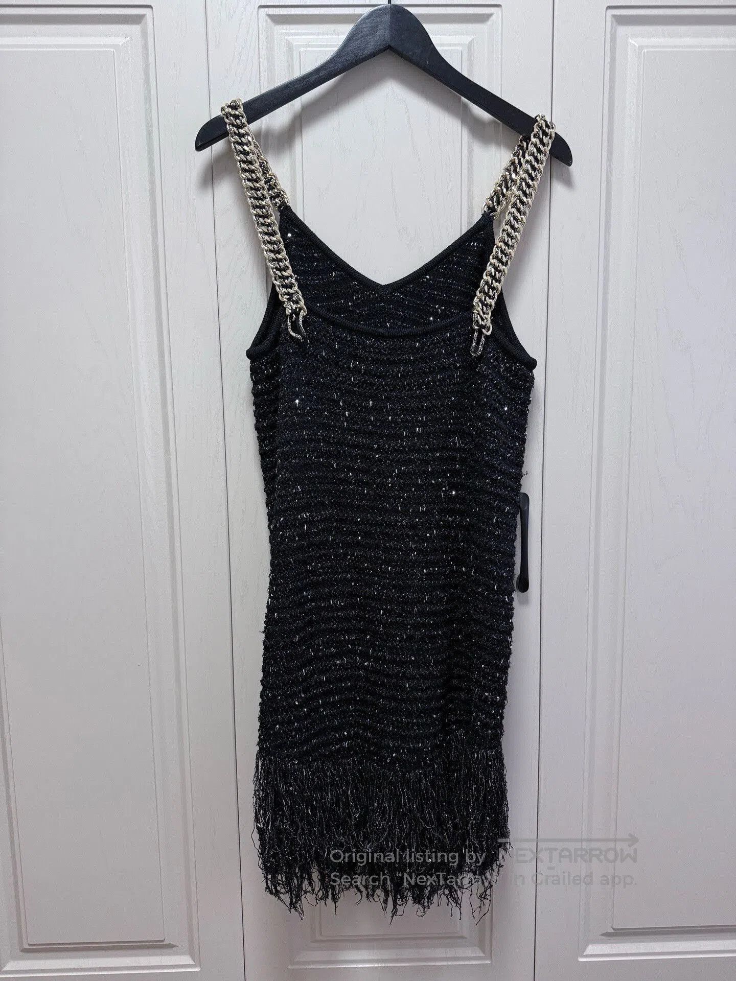 Balmain Balmain Black Sequin Woven Dress. Size S / US 4 / IT 40 - 2 Thumbnail