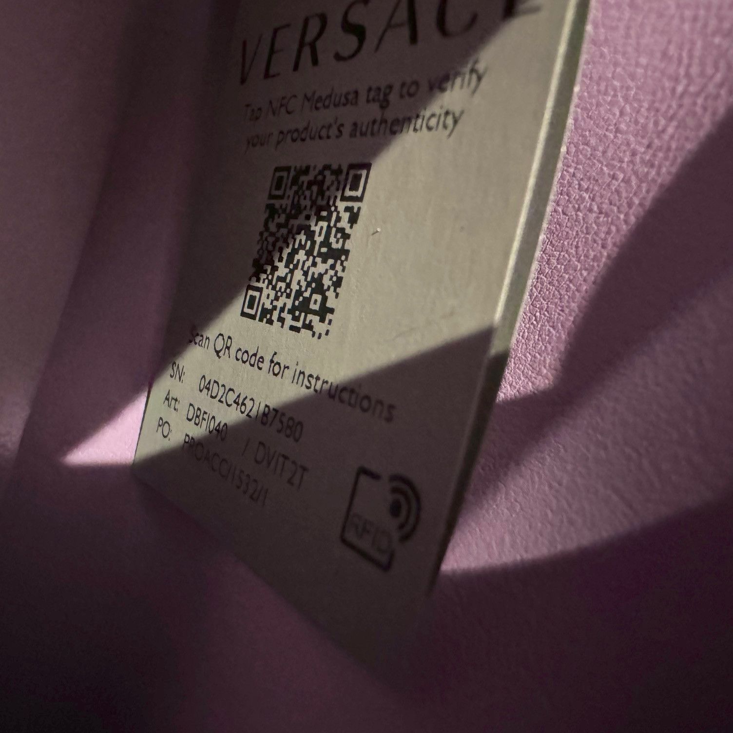 Versace Versace Lilac Leather La Medusa Small 2 Way Handbag Size ONE SIZE - 11 Thumbnail