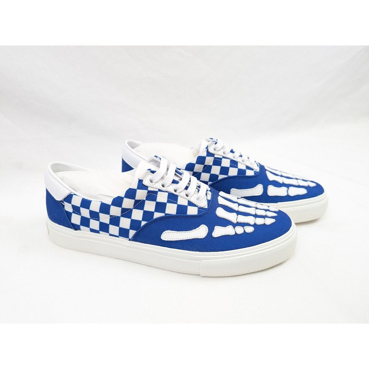 Amiri o1rshd1 Checkered Skel Toe Lace Up in Blue/White Size US 9 / EU 42 - 14 Thumbnail