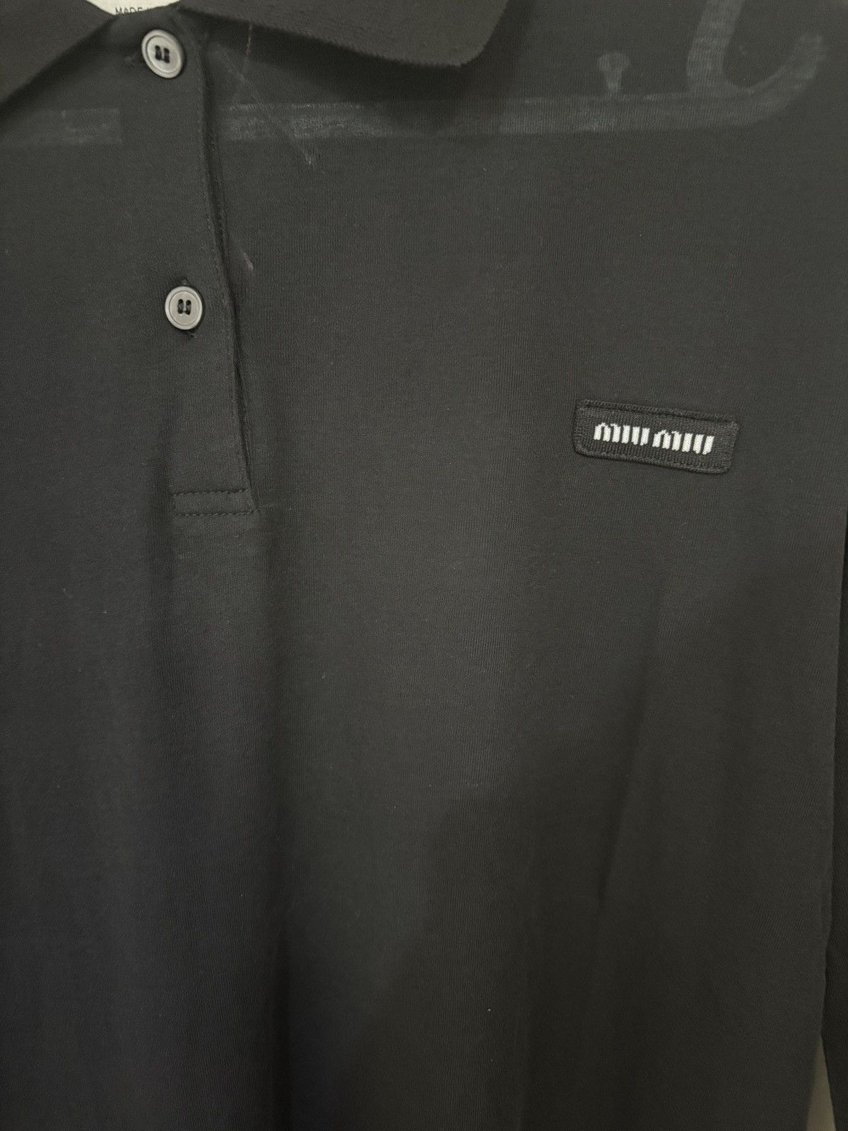 Miu Miu SS25 Polo Logo Tulle Long-Sleeve Shirt Size S / US 4 / IT 40 - 2 Thumbnail