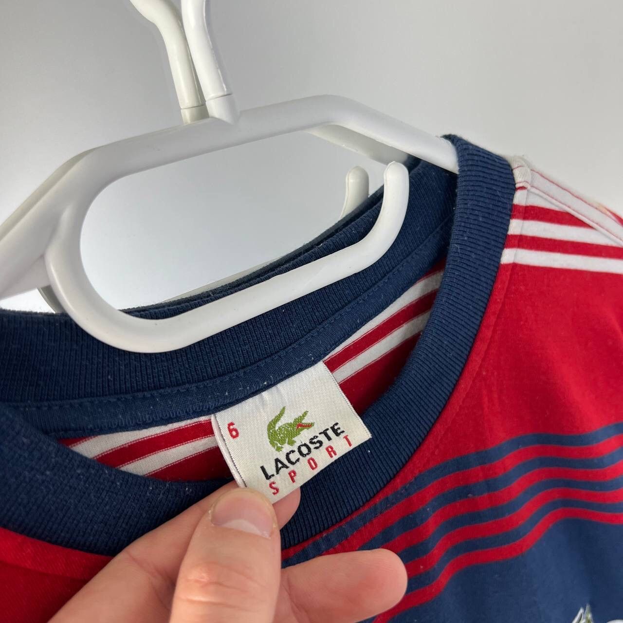Lacoste Lacoste Stripped Mini Logo Long Sleeve Size US XL / EU 56 / 4 - 4 Thumbnail