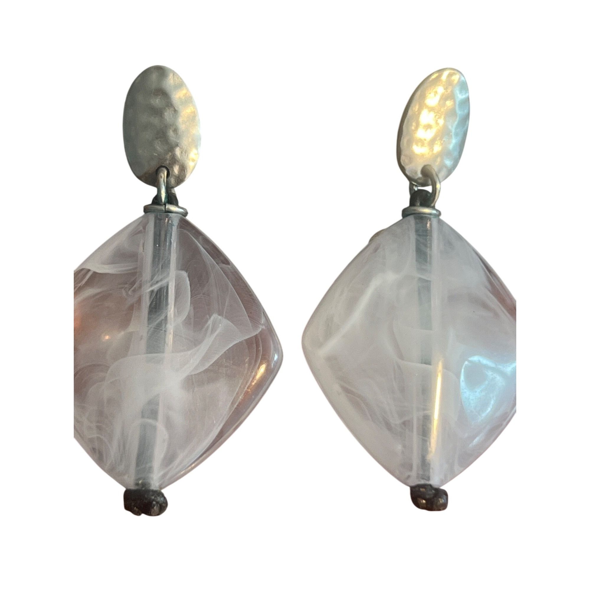 Other Chicos Glacia EP Drop Earrings Hammered Silver Tone Metal Ac Size ONE SIZE - 2 Thumbnail