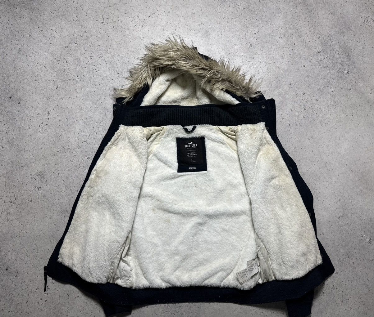 Hollister Hollister Fur Y2K Bomber Jacket Navy Size L Size US L / EU 52-54 / 3 - 8 Thumbnail