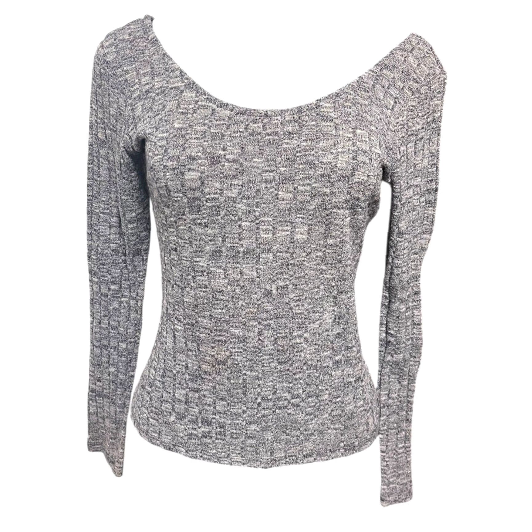 Vintage Ultra Flirt T-Shirt Womens Ribbed Fitted Marled Purple Scoop Neck M Medium Size M / US 6-8 / IT 42-44 - 3 Thumbnail