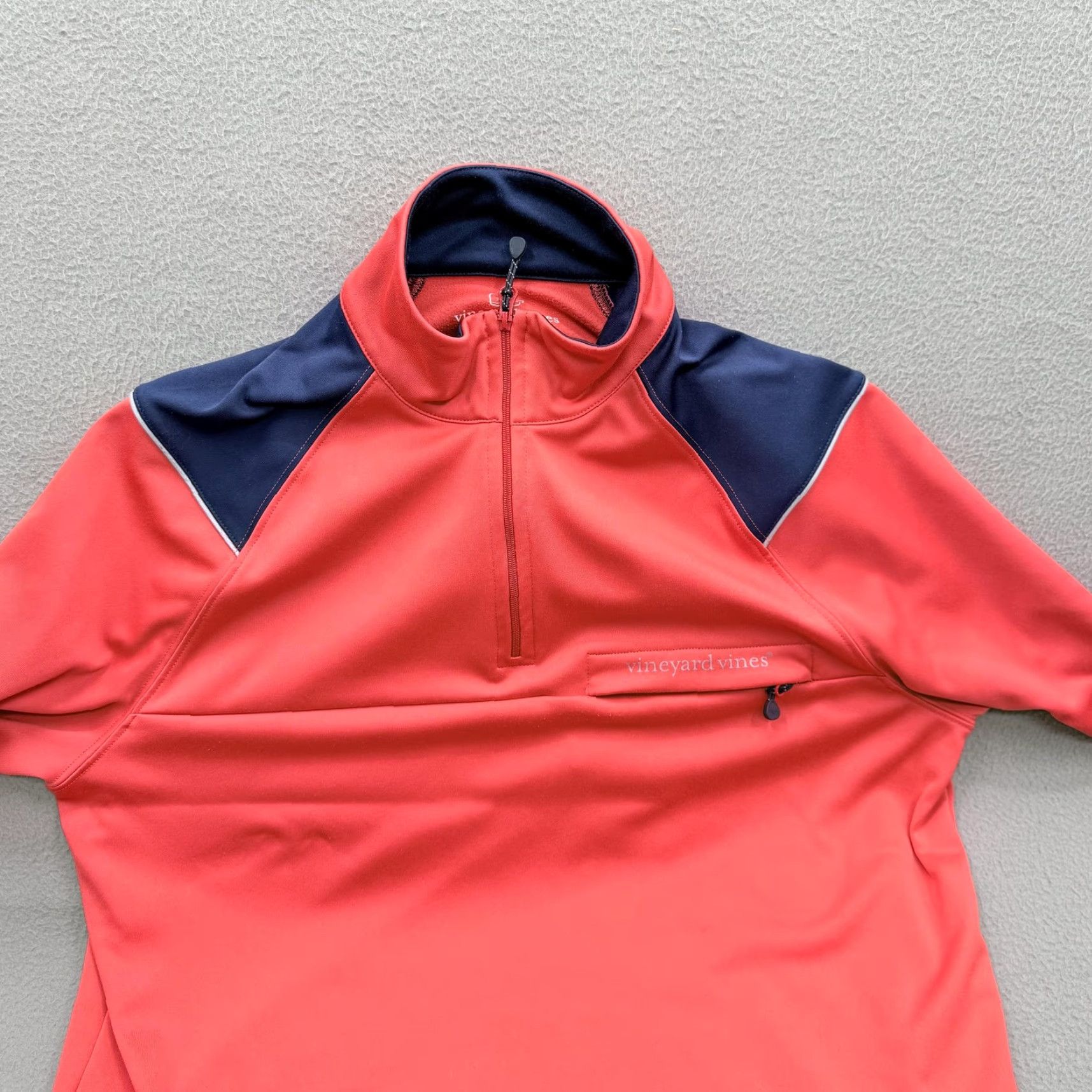 Vineyard Vines Vineyard Vines Pullover Mens Small Pink Colorblock 1/4 Zip Raglan Long Sleeve Mock Neck Size US S / EU 44-46 / 1 - 7 Thumbnail