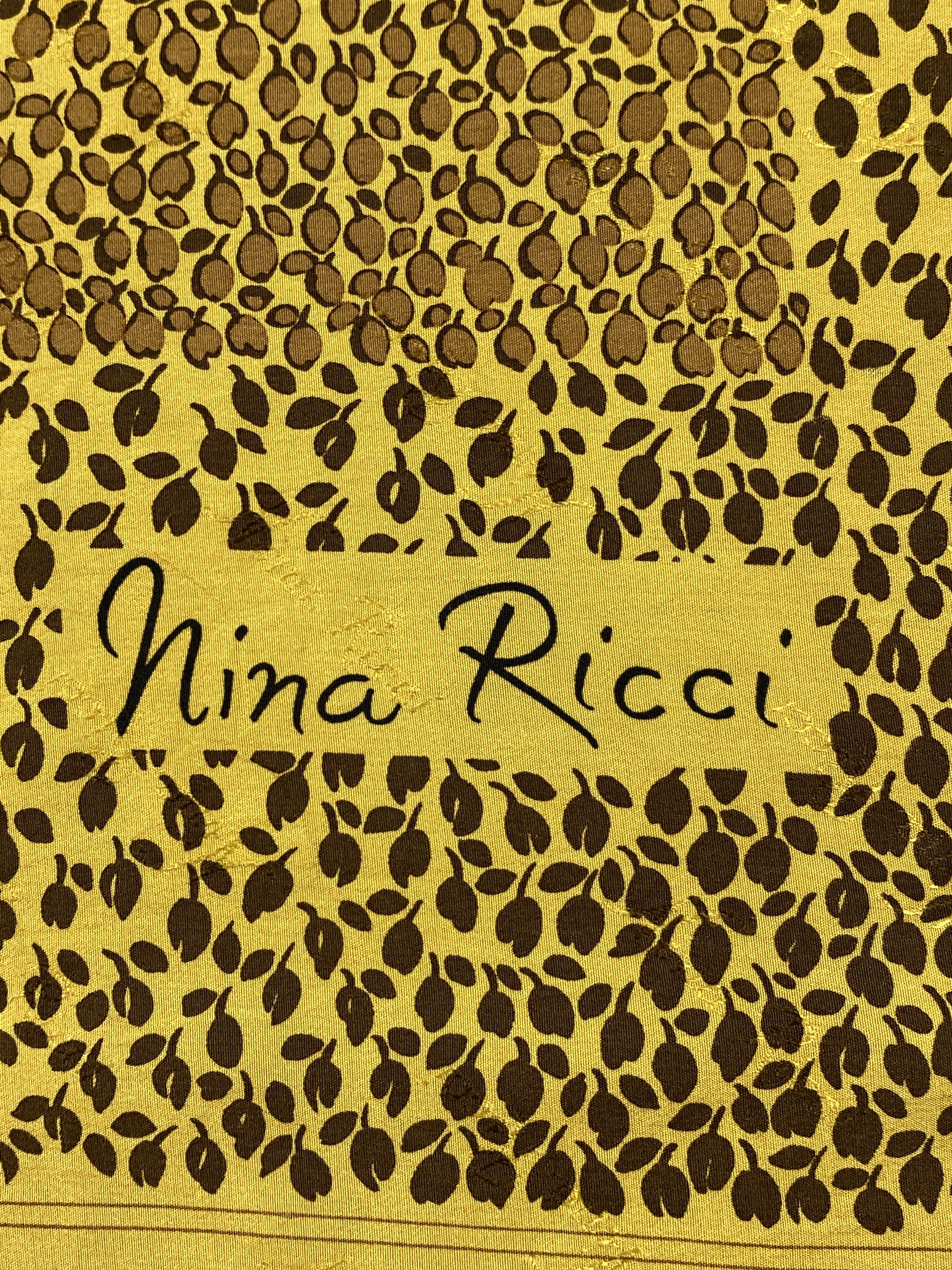 Other Vintage Nina Ricci Leopard Print Silk Scarf SN0270 Size ONE SIZE - 6 Thumbnail