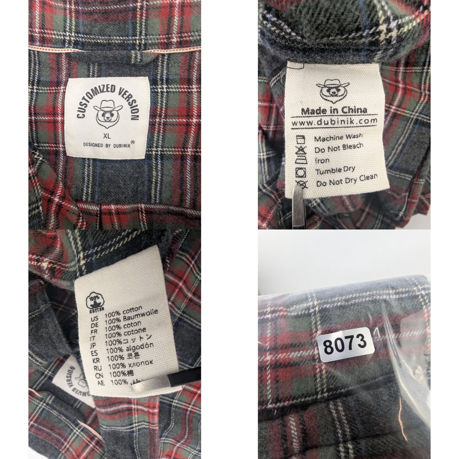 Vintage Dubinik Button-Up Plaid Shirt Men's XL Flannel Heavyweight Outdoors Workwear Red Gray Size US XL / EU 56 / 4 - 8 Thumbnail