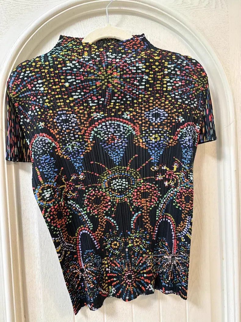 Issey Miyake Issey Miyake Firework Print Short-Sleeve Top Size L / US 10 / IT 46 - 1 Thumbnail