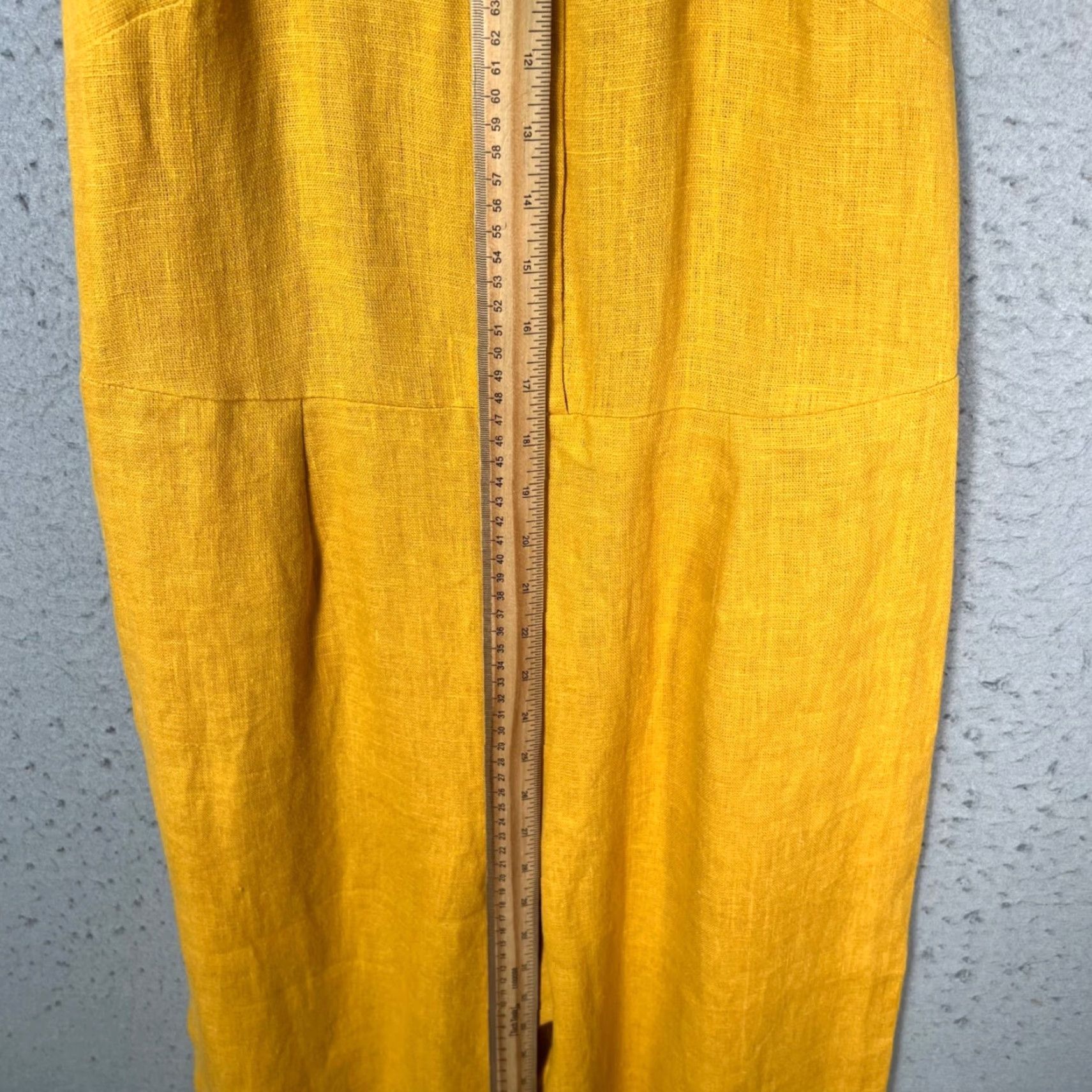 Paloma Wool Paloma Wool Yellow Linen Halter Jumpsuit Open Back Women 40 Adult Womens One-Piece Sleeveless Wide-Leg Size 27" / US 4 / IT 40 - 7 Thumbnail