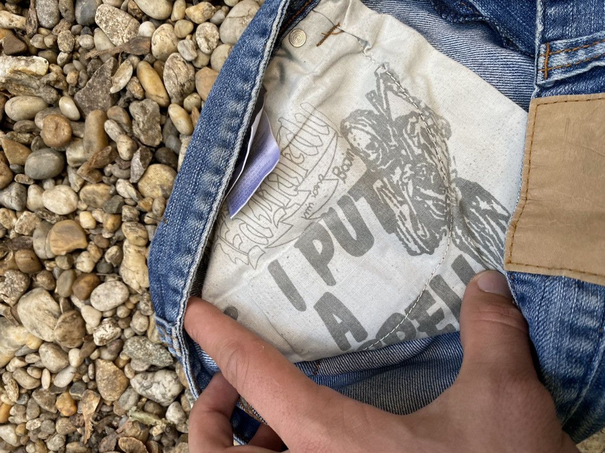 Ed Hardy × Vintage Vintage Ed Hardy Embroidered Logo Y2K Denim Shorts Size US 34 / EU 50 - 10 Thumbnail