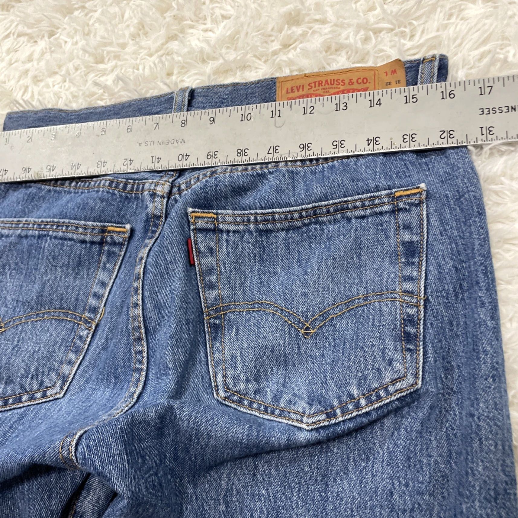 Levi's VINTAGE Levi's 501xx Jeans Mens 31x32 Blue Straight Button Fly 2000's Levis 501 xx Denim Size US 31 - 6 Thumbnail