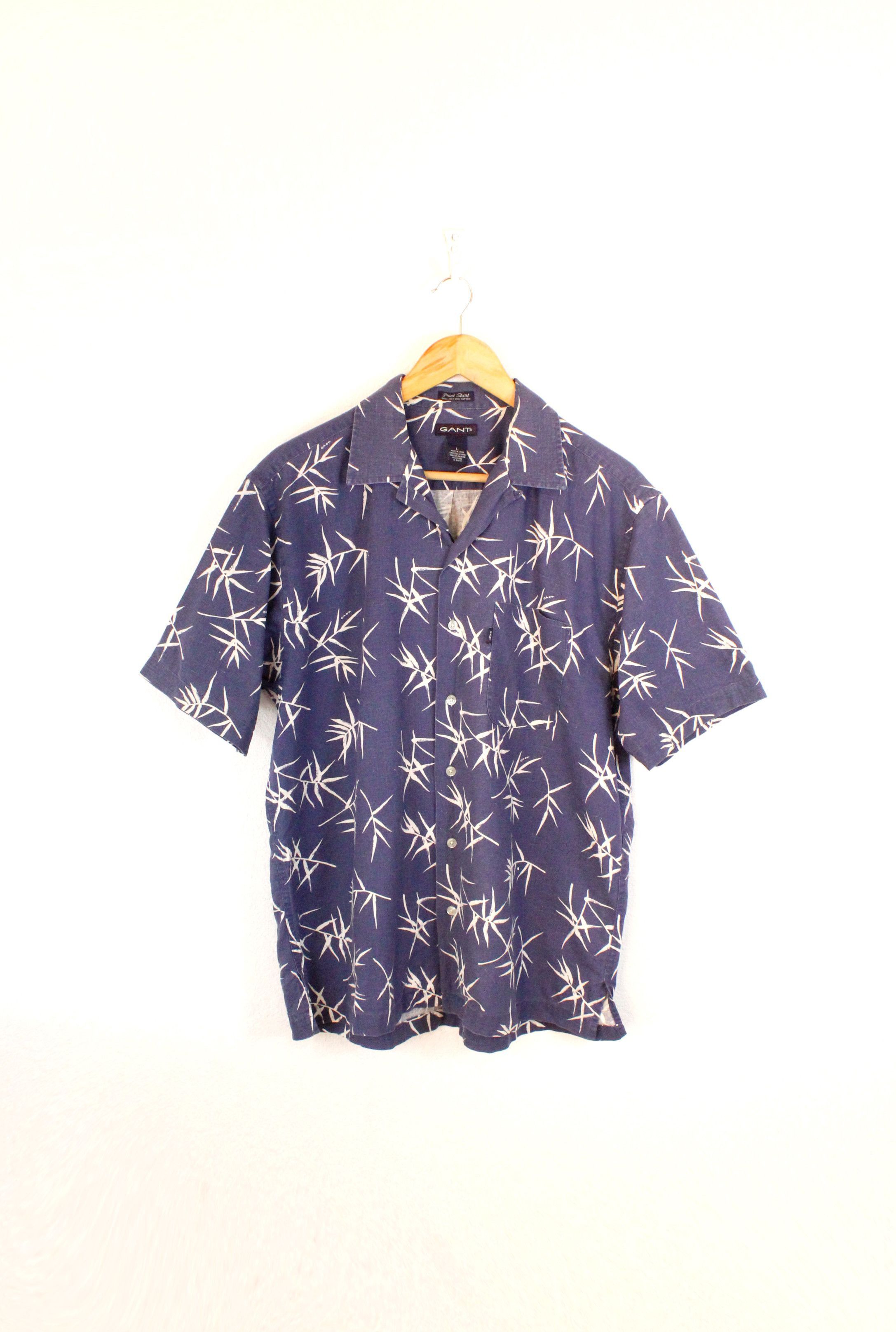 Gant Gant Nature Pattern Print Linen Cotton Hawaiian Shirt Size US L / EU 52-54 / 3 - 1 Thumbnail