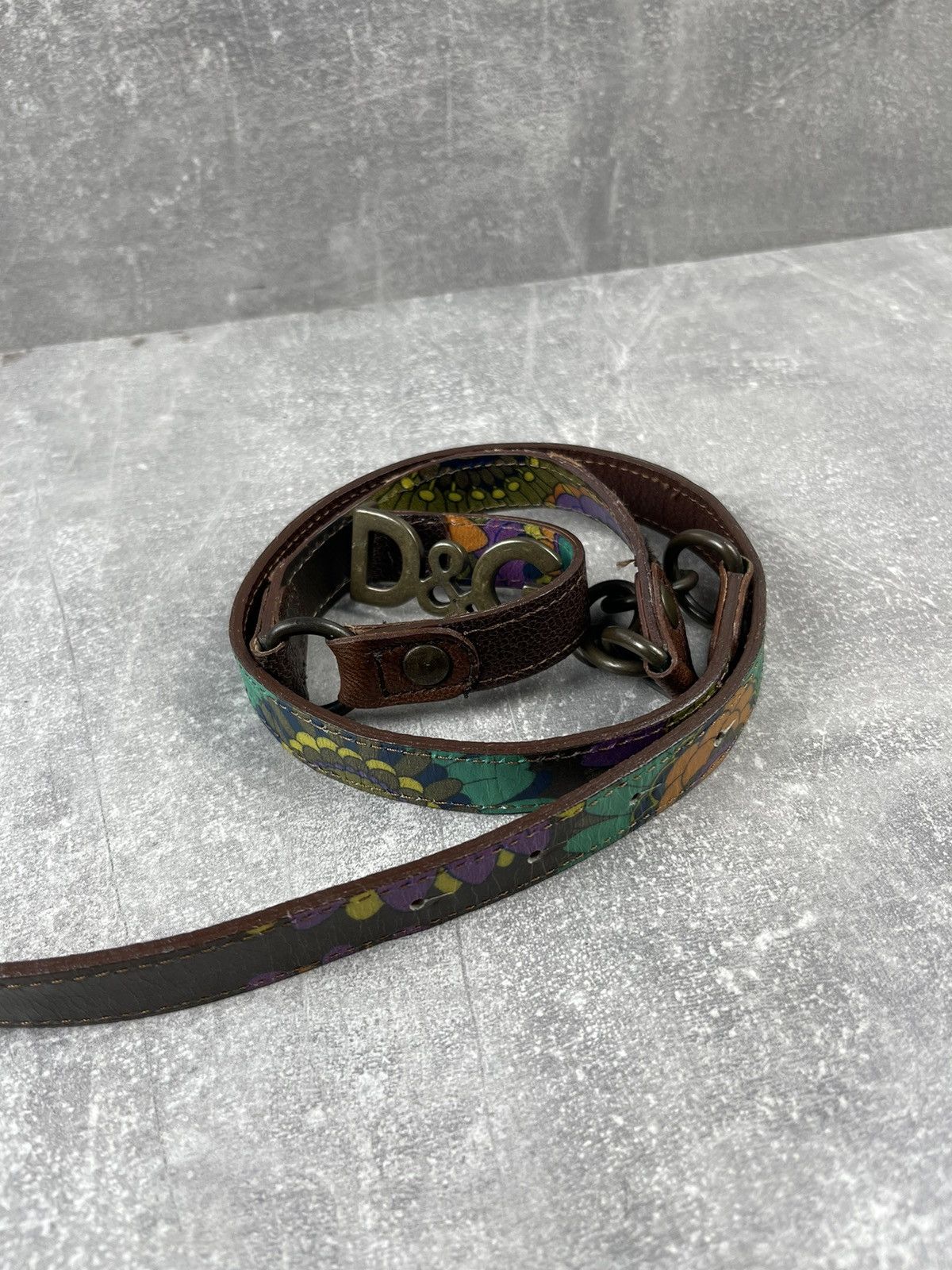 Dolce & Gabbana × Vintage Dolce&Gabbana Leather Jungle Celebrity DsG Logo Belt Size ONE SIZE - 1 Thumbnail