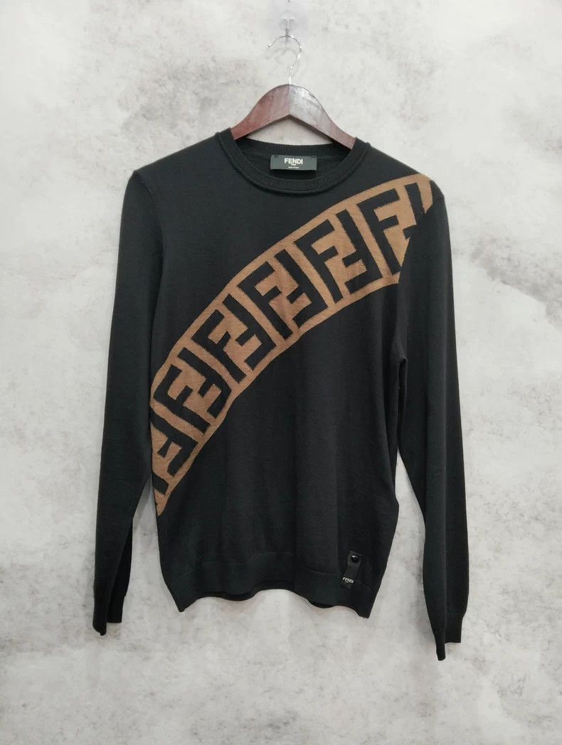 Fendi Fendi FF Wool Crewneck Sweater 46 - dmc Size US M / EU 48-50 / 2 - 1 Thumbnail