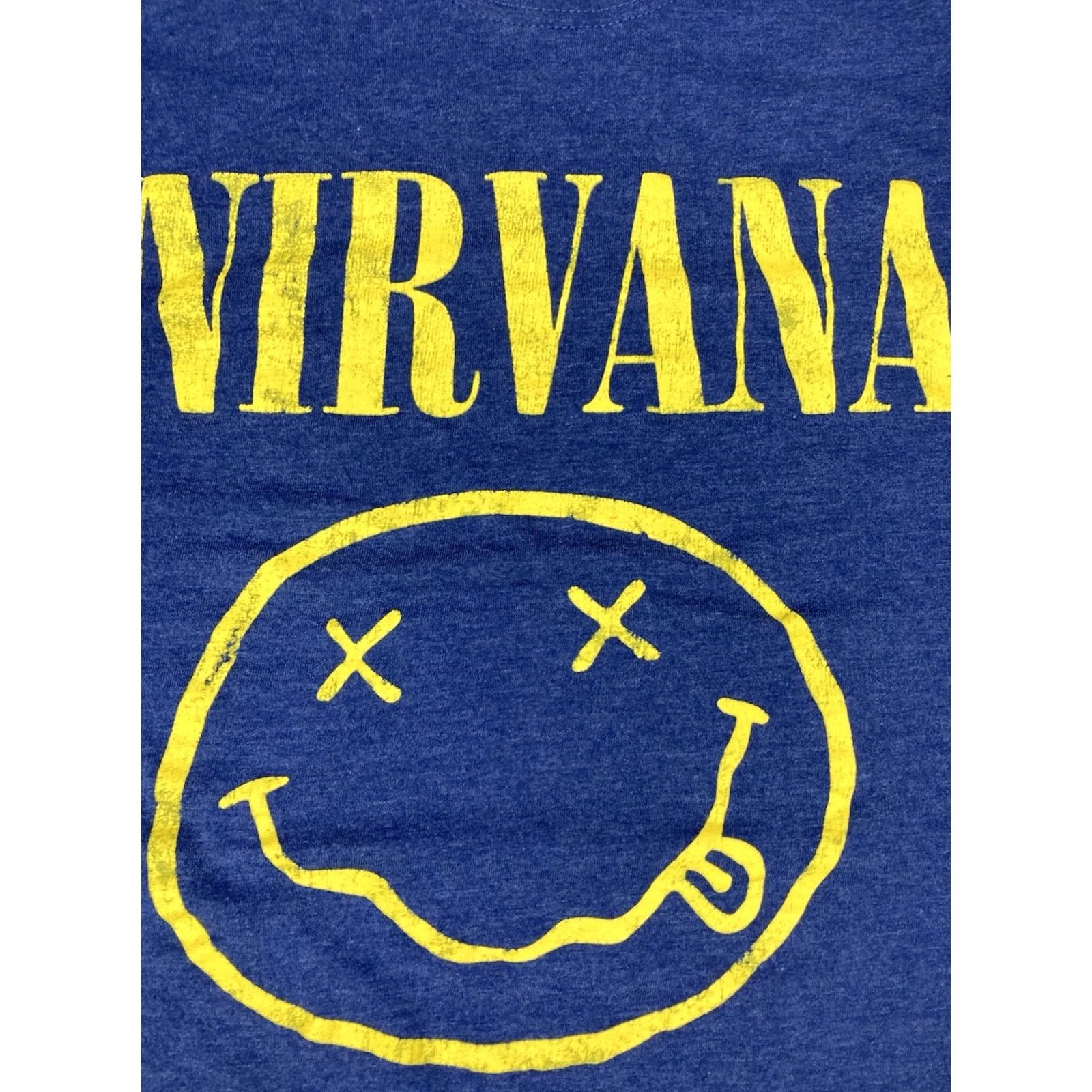 Vintage Nirvana T-Shirt Men Large Blue Short Sleeve Graphic Print Crew Neck 100% Authentic Logo Band Music Size US L / EU 52-54 / 3 - 2 Thumbnail