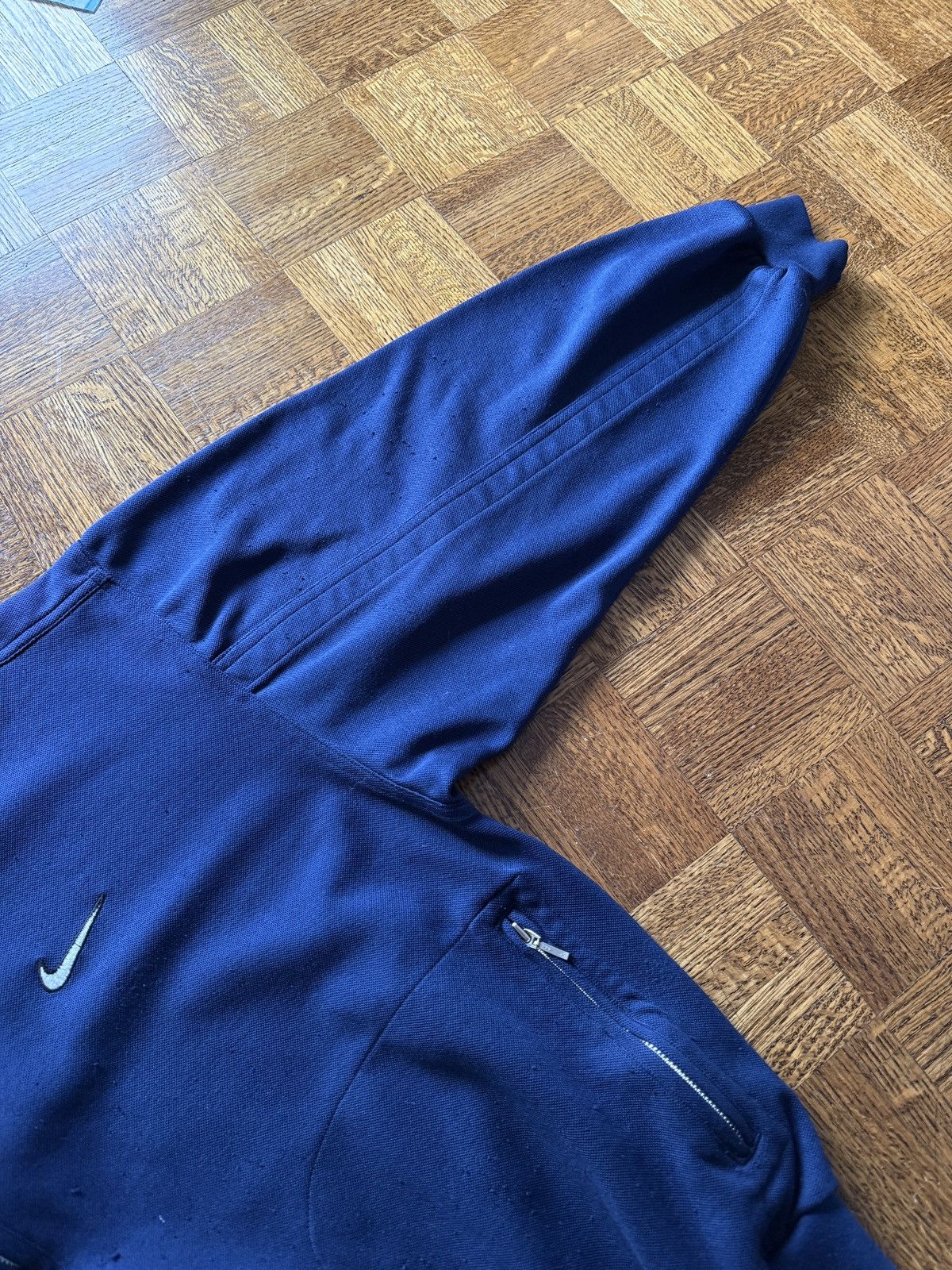 Vintage Vintage 90s Nike Chest Swoosh Track Warmup Jacket Size US L / EU 52-54 / 3 - 4 Thumbnail
