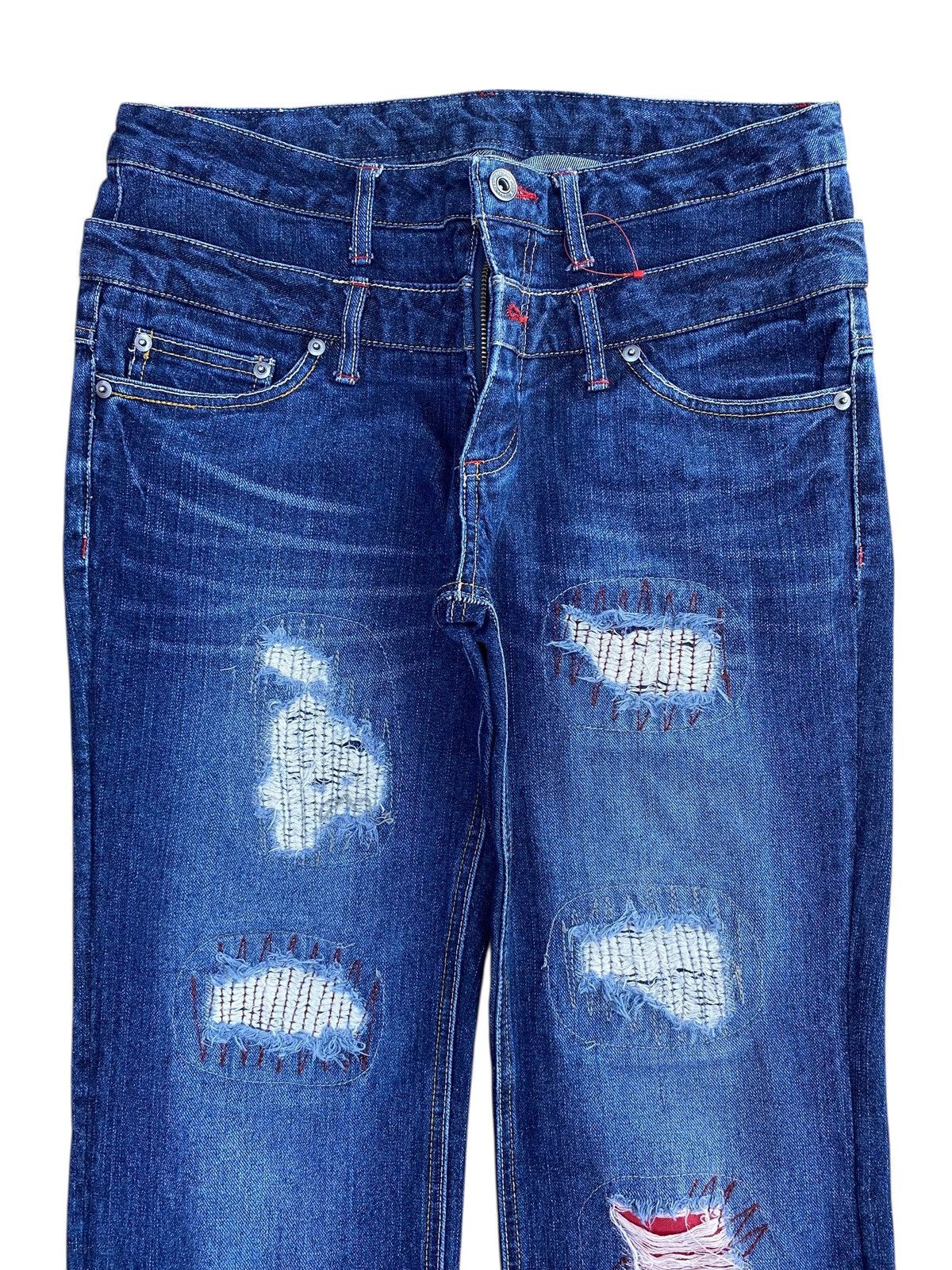 Japanese Brand Japanese Brand Whiskers Faded Wash Style Ripped Jeans Size US 32 / EU 48 - 2 Thumbnail
