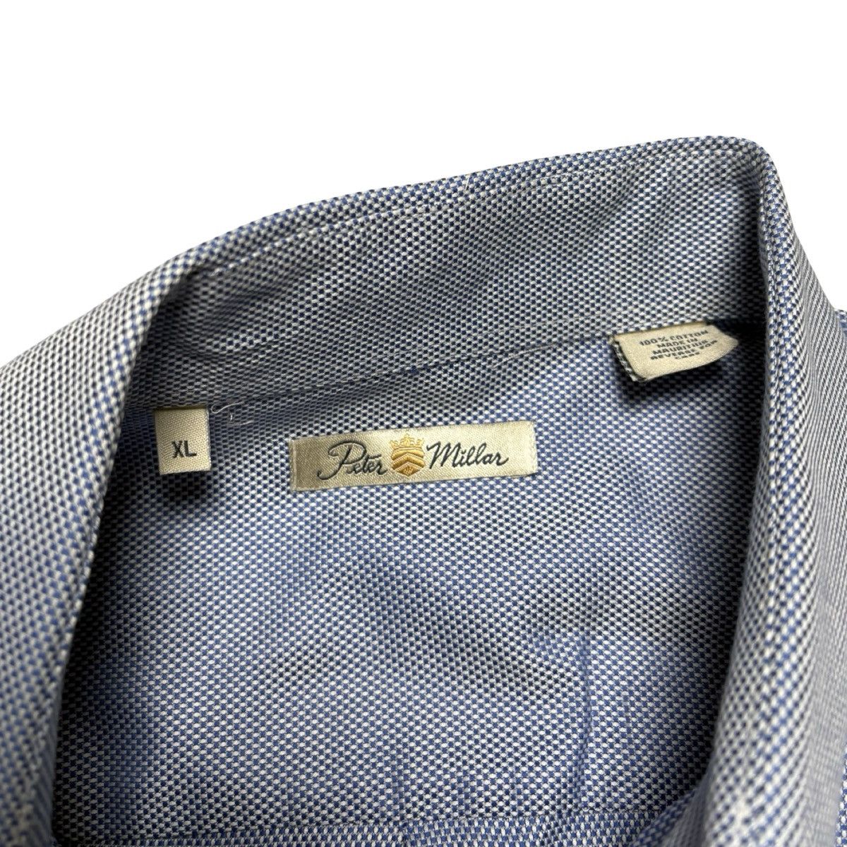 Peter Millar Peter Millar Long Sleeve Dress Shirt Blue Birds Eye Men’s XL Size US XL / EU 56 / 4 - 3 Thumbnail