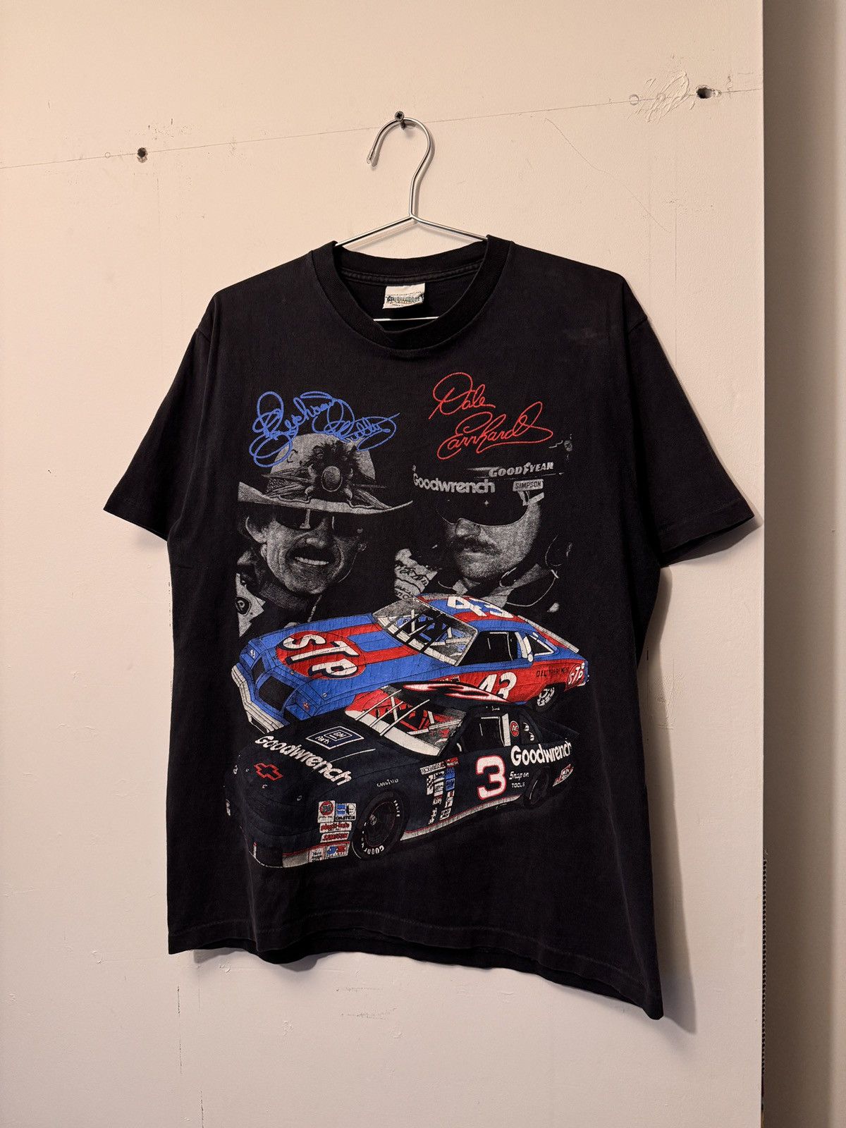 Vintage 90s Faded NASCAR Dale Earnhardt Shirt Thrashed ERD Grunge Size US L / EU 52-54 / 3 - 1 Thumbnail