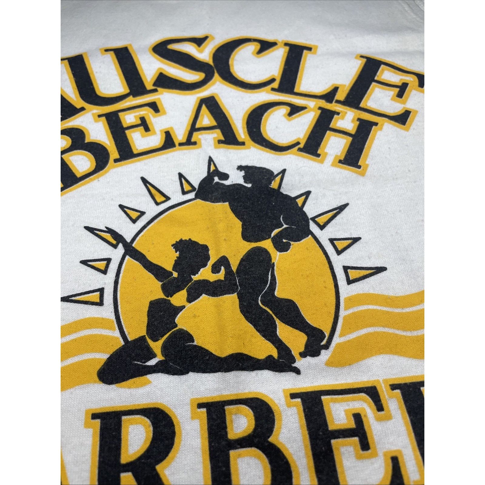 Other Vintage 80s Muscle Beach Barbell Club Golden Era Mens Small Size US S / EU 44-46 / 1 - 4 Thumbnail
