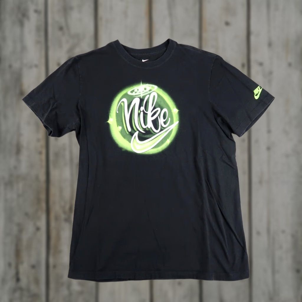 Nike Nike Mens M Black Graphic Print T-Shirt Sportswear Cotton Shirt Mens Size US M / EU 48-50 / 2 - 1 Thumbnail