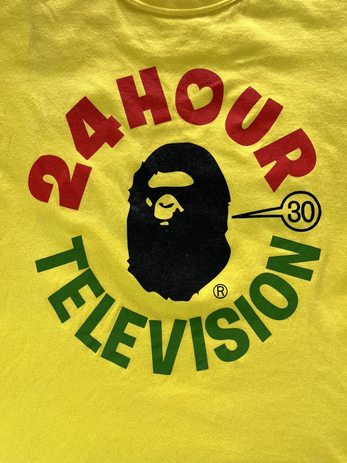 Bape Vintage 24 hour television x BAPE single stich t shirt Size US L / EU 52-54 / 3 - 4 Thumbnail