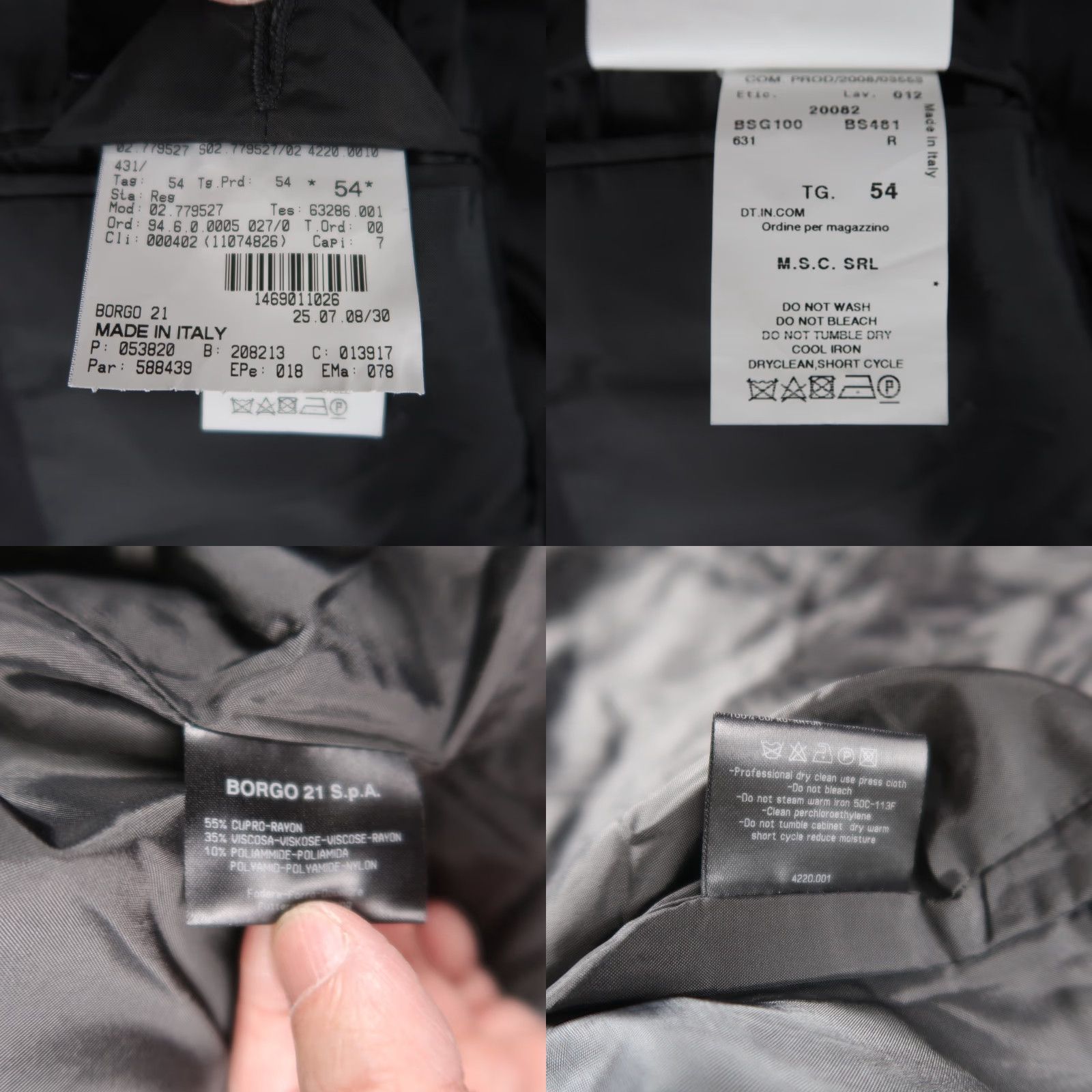 Giorgio Armani VINTAGE Giorgio Armani Blazer Two-Button Black Textured Made In Italy 54 Mens Jacket Single-Breasted 2 Button Sport Coat Size 54R - 8 Thumbnail
