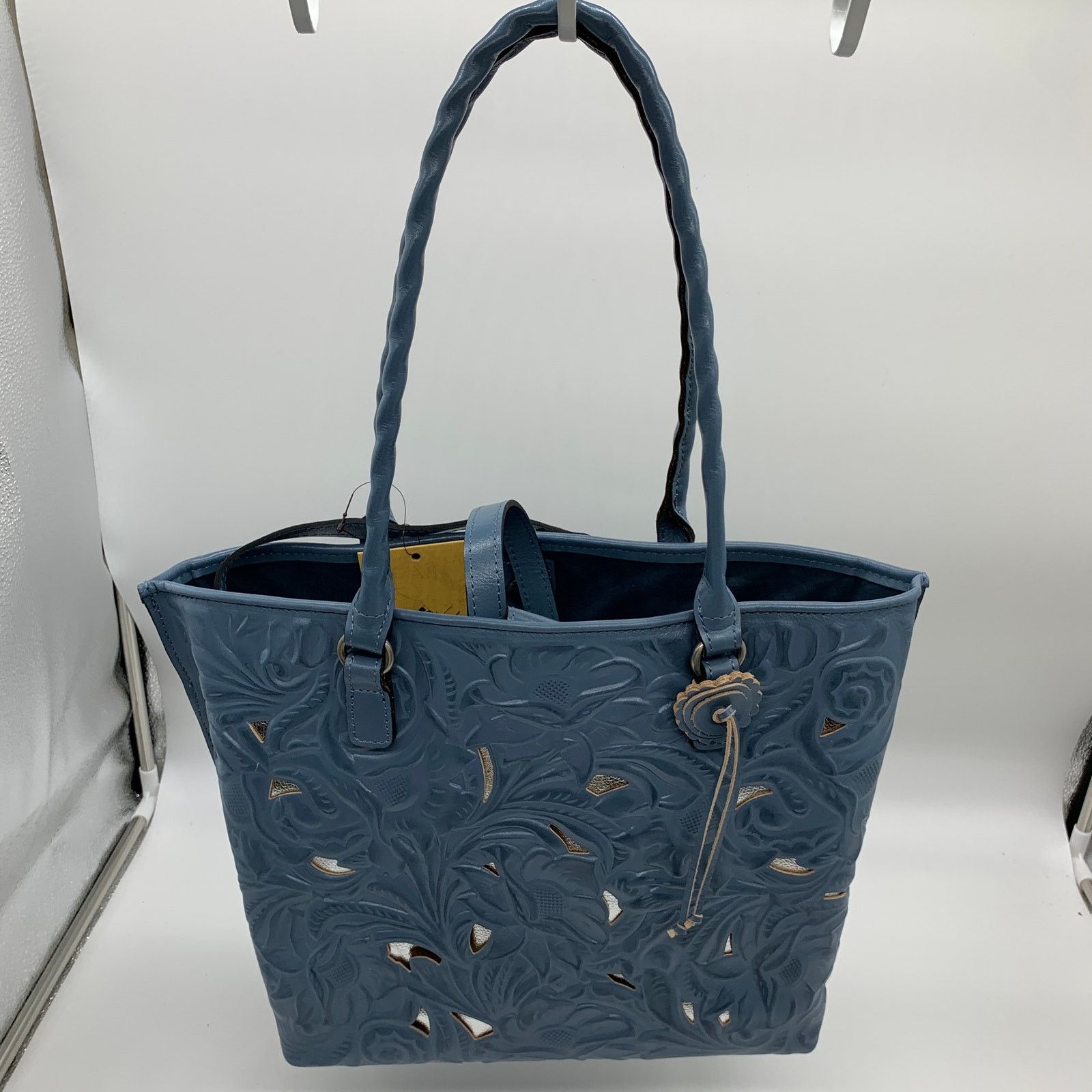 Other Patricia Nash Blue Leather Handbags Cutout Adeline Tote Size ONE SIZE - 5 Thumbnail