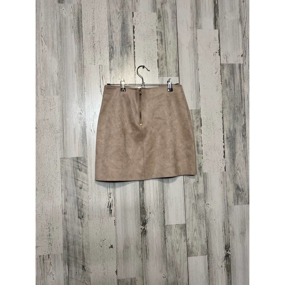 Kendall And Kylie Kendall & Kylie Faux Suede Rose Tan Mini Skirt | Soft Zip-Ba Size 26" / US 2 / IT 38 - 2 Thumbnail