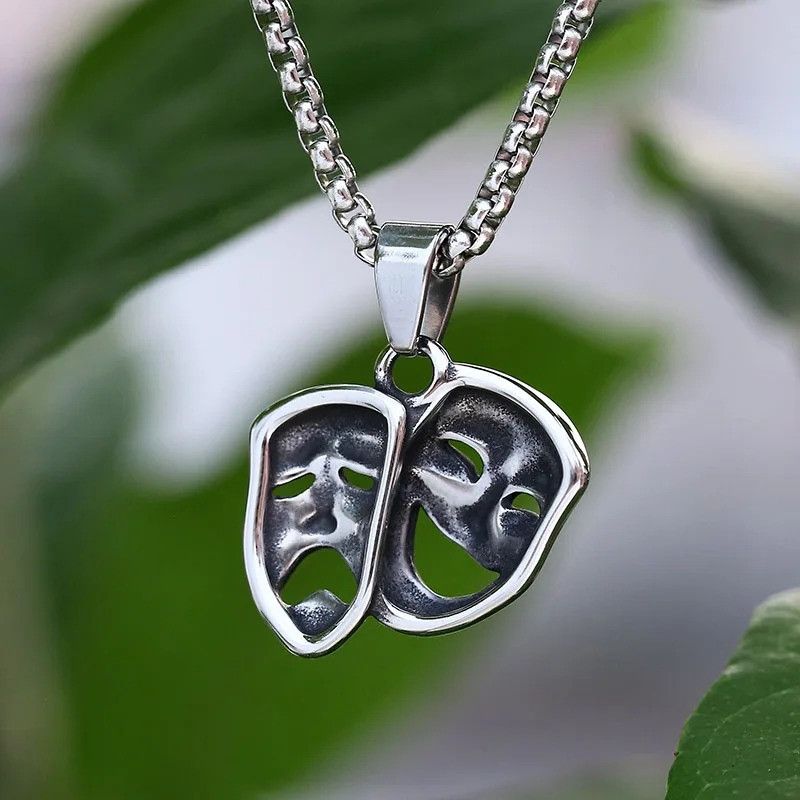 Japanese Brand × Jewelry Smile And Cry Face Pendant Necklace 2025 Size ONE SIZE - 2 Thumbnail