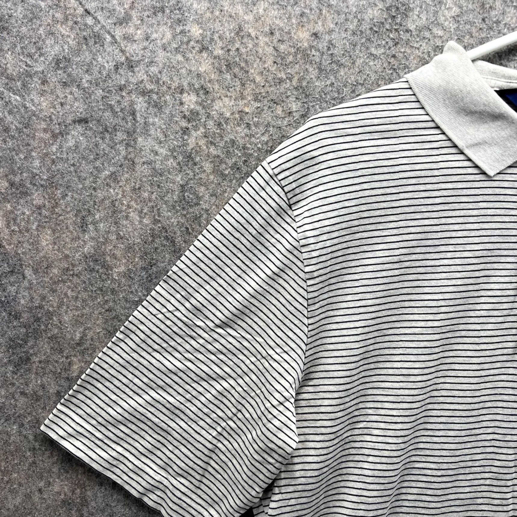 Ralph Lauren VINTAGE Ralph Lauren Polo Shirt Men Small Gray Striped Golf Pima Cotton Short Sleeve Polo Shirt Polo Golf Virginia Dept Mens XS? Size US S / EU 44-46 / 1 - 3 Thumbnail