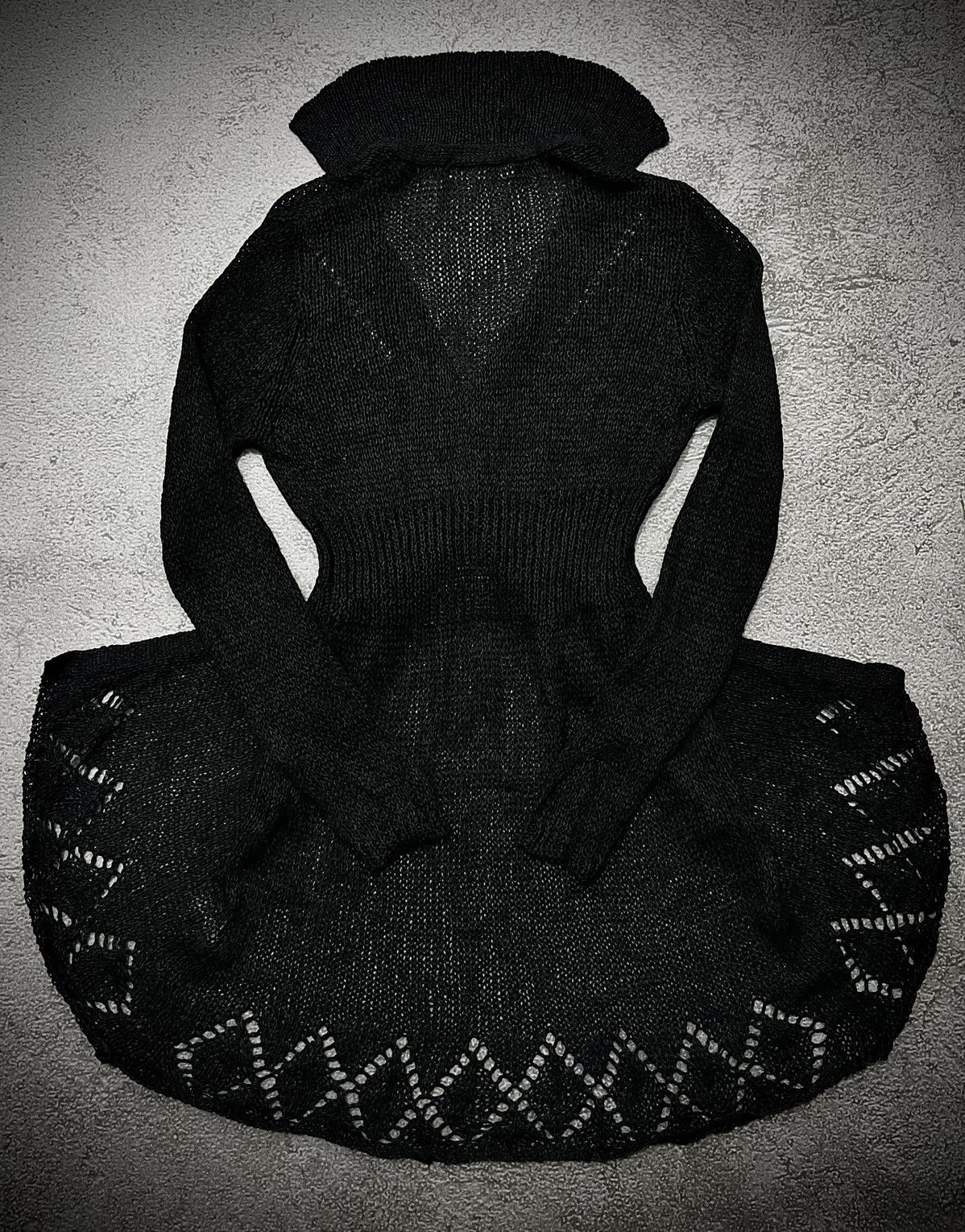 Japanese Brand Eterno Gothic Grunge Black Long Cardigan IfSixWasNine Style Size M / US 6-8 / IT 42-44 - 6 Thumbnail