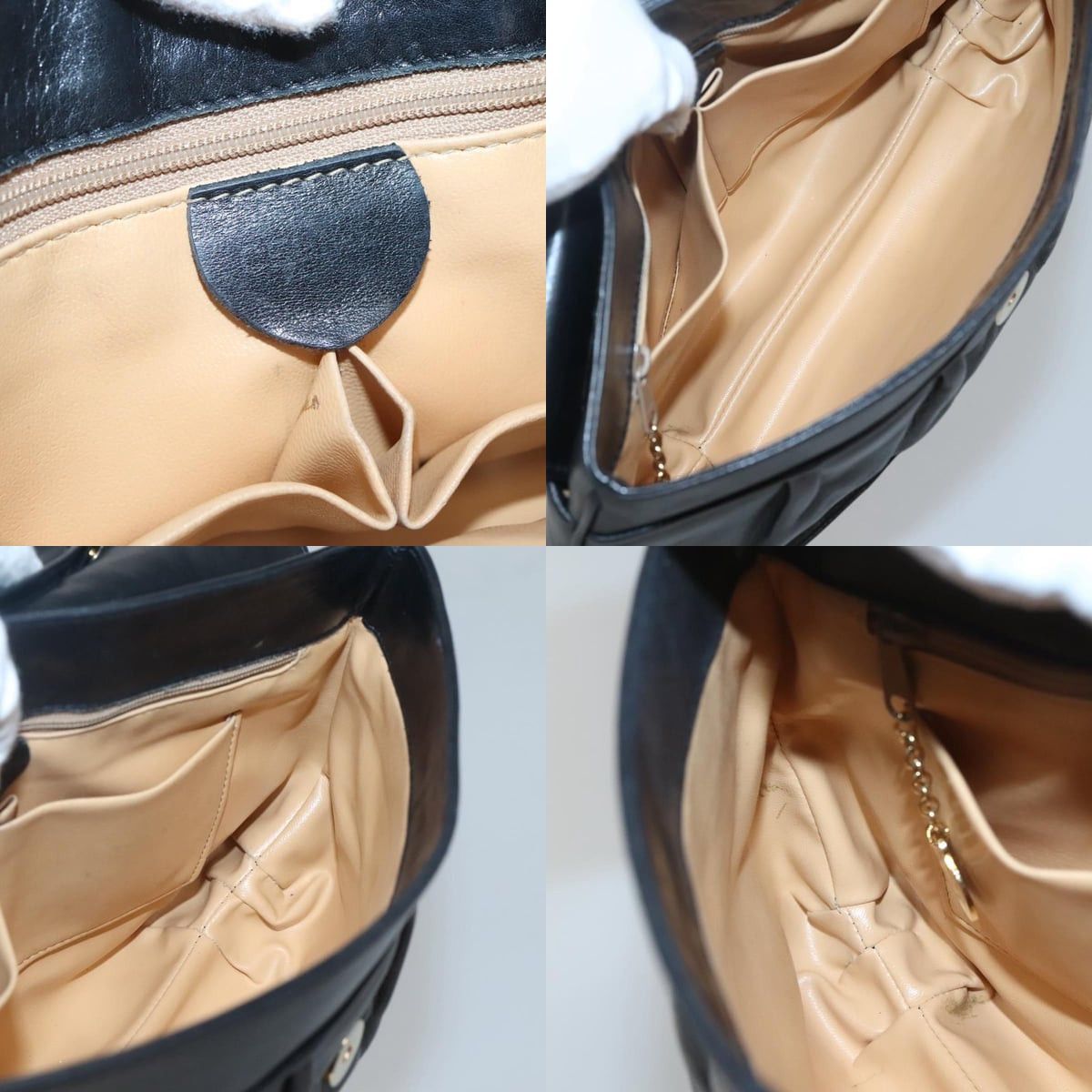 Celine CELINE Shoulder Bag Leather Black Gold Size ONE SIZE - 11 Thumbnail