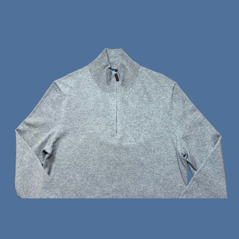 Ralph Lauren VINTAGE? (No) NWOT POLO RALPH LAUREN Gray 100% Cashmere 1/4 Zip Sweater Mens 2XL Size US XXL / EU 58 / 5 - 1 Thumbnail