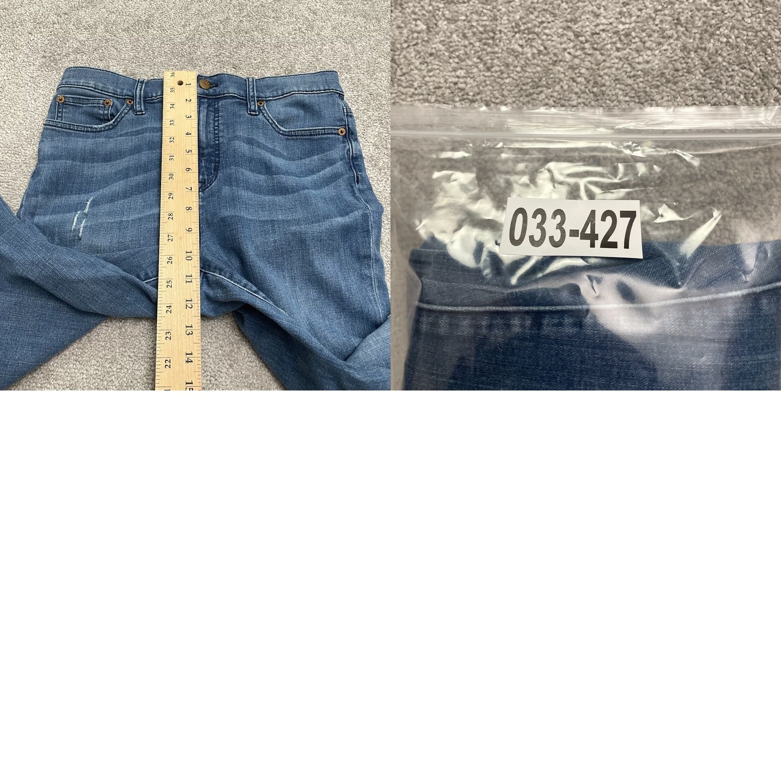 J.Crew J.Crew Stretch High Rise Skinny Denim Jeans Women 30x28 9" Bella Wash Distressed - City Style Size 30" / US 8 / IT 44 - 9 Thumbnail