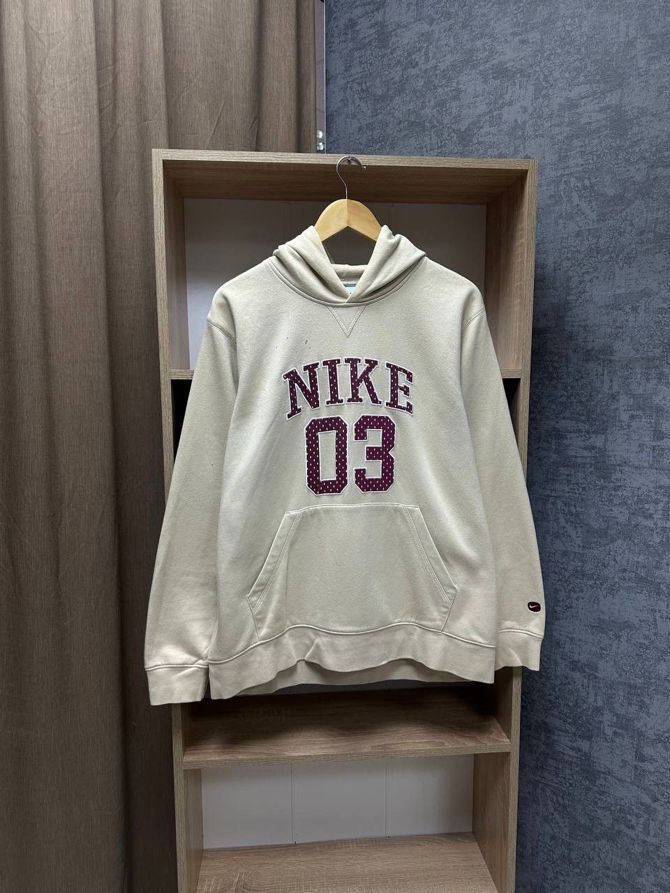 Nike × Nike ACG × Vintage Vintage Nike Beige Center Logo Hoodie Size US M / EU 48-50 / 2 - 3 Thumbnail