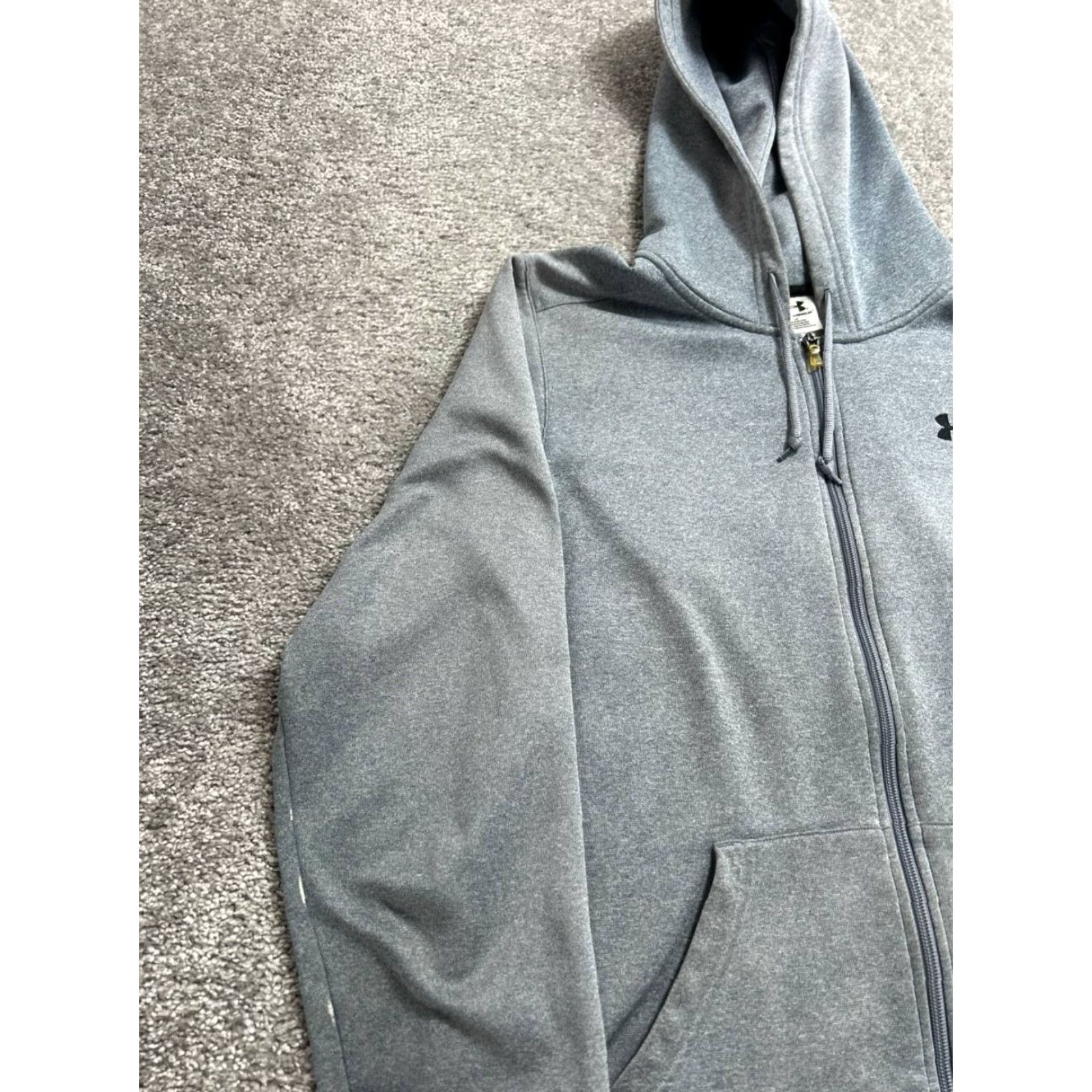 Under Armour Under Armour Hoodie Womens Large Gray Full Zip Logo Embroidered Athleisure L Size L / US 10 / IT 46 - 4 Thumbnail