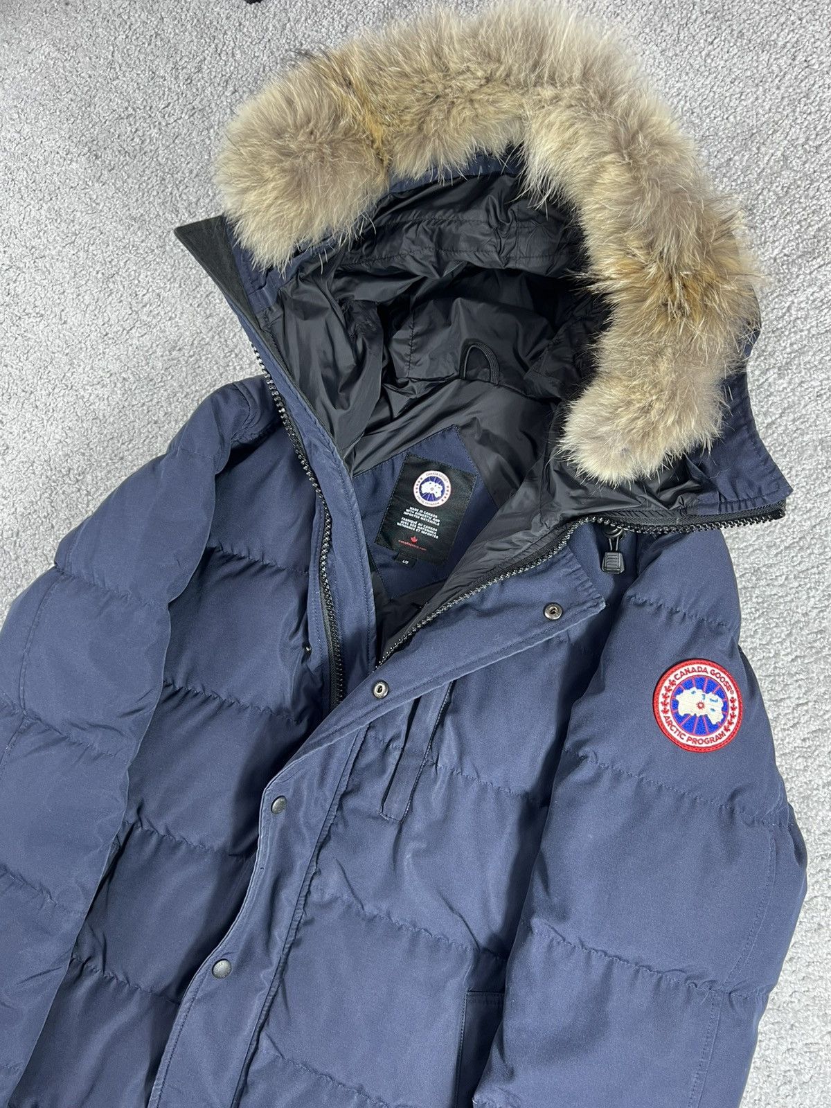 Canada Goose Canada Goose Carson Blue Parka with Coyote Fur Size US L / EU 52-54 / 3 - 1 Thumbnail
