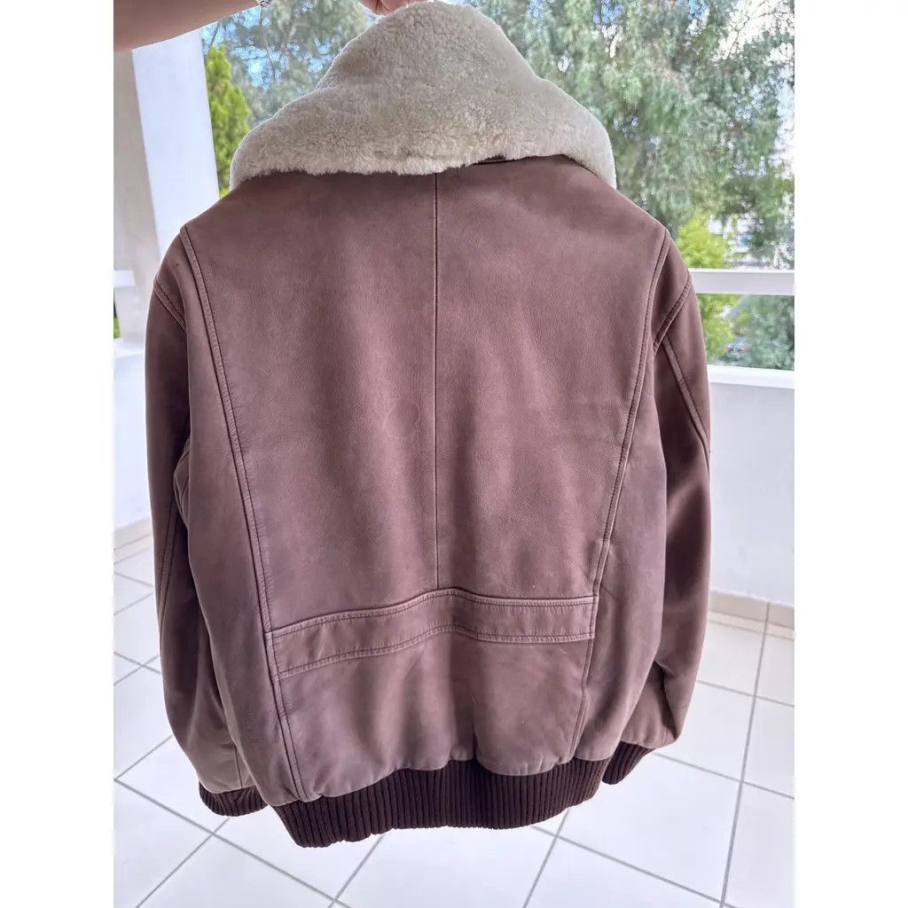 Other Saks Fifth Avenue Genuine Leather Bomber Jacket Shearling Size US L / EU 52-54 / 3 - 4 Thumbnail