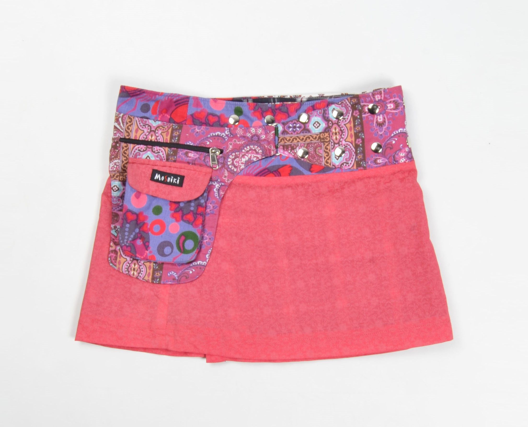Vintage Moshiki & Nijens Y2K Reversible Wrap Mini Skirt Size 28" / US 6 / IT 42 - 1 Thumbnail