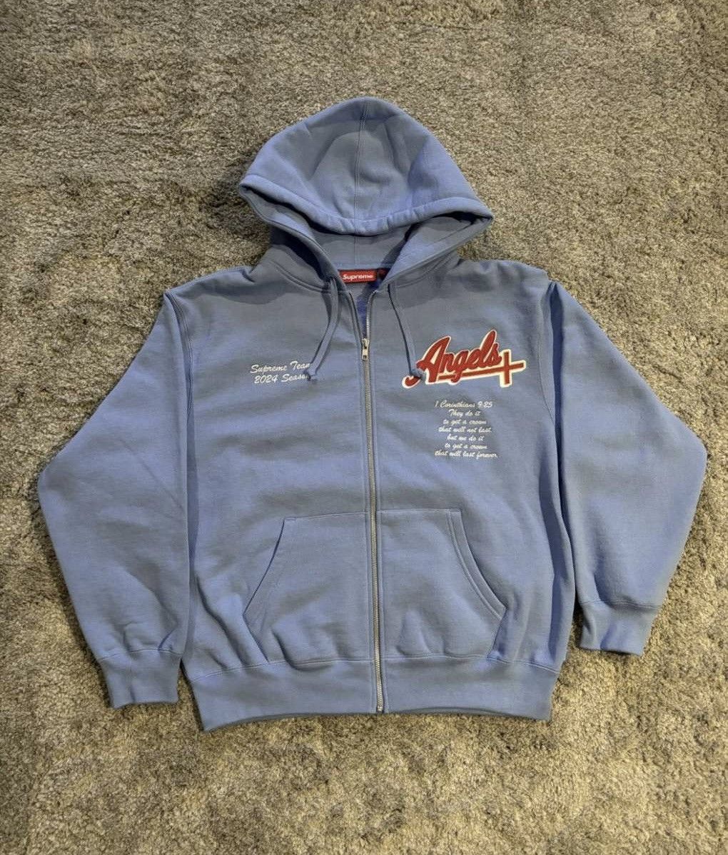 image of Supreme Salvation Zip Up Ss24 in Blue, Men's (Size XL)