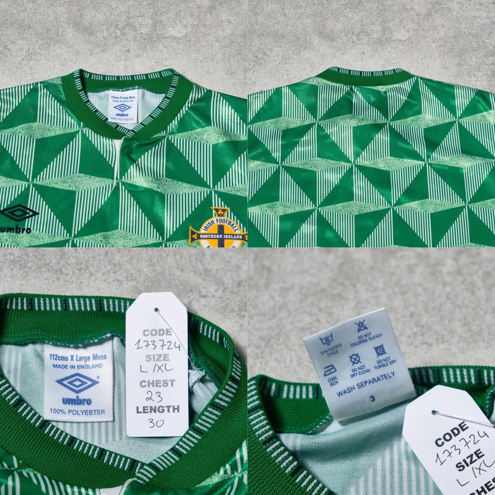 Umbro 1990/92 Northern Ireland Home Shirt Umbro (L/XL) Size US L / EU 52-54 / 3 - 4 Thumbnail