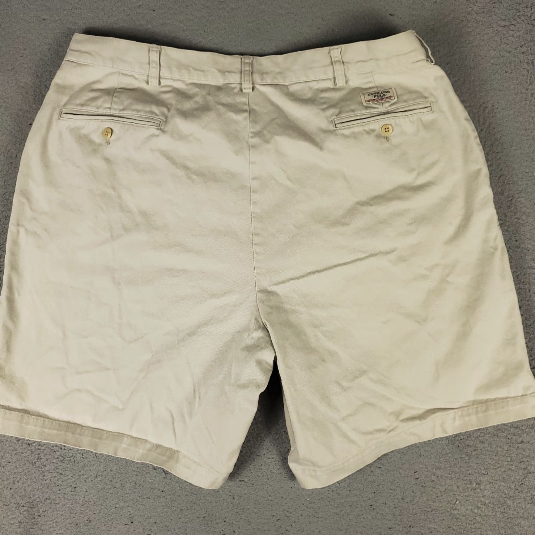Ralph Lauren Ralph Lauren Mens Chino Shorts Size 40 Beige Casual Pleated Cotton Slash Pockets Size US 40 / EU 56 - 7 Thumbnail