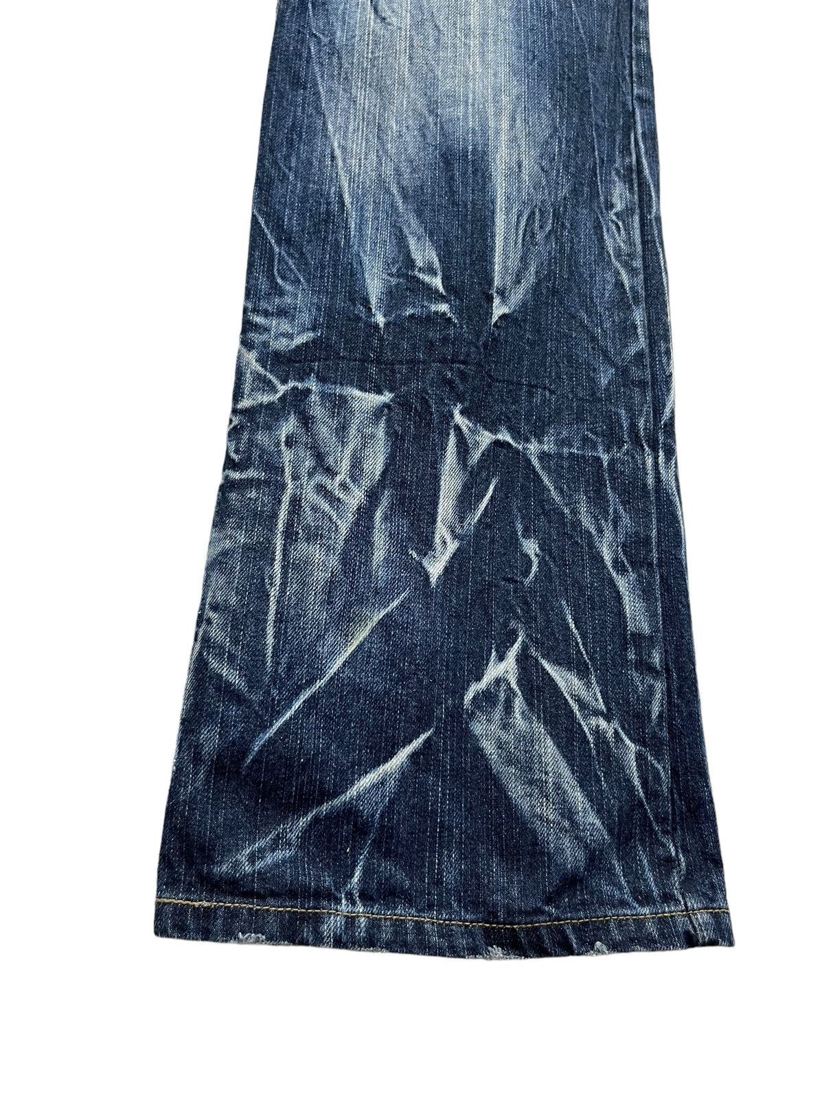Beauty Beast × If Six Was Nine × Tornado Mart FYE🔥Vtg 90’s TRIXY Punk Studded Acid Wash Blue Flare Denim Size US 33 - 8 Thumbnail
