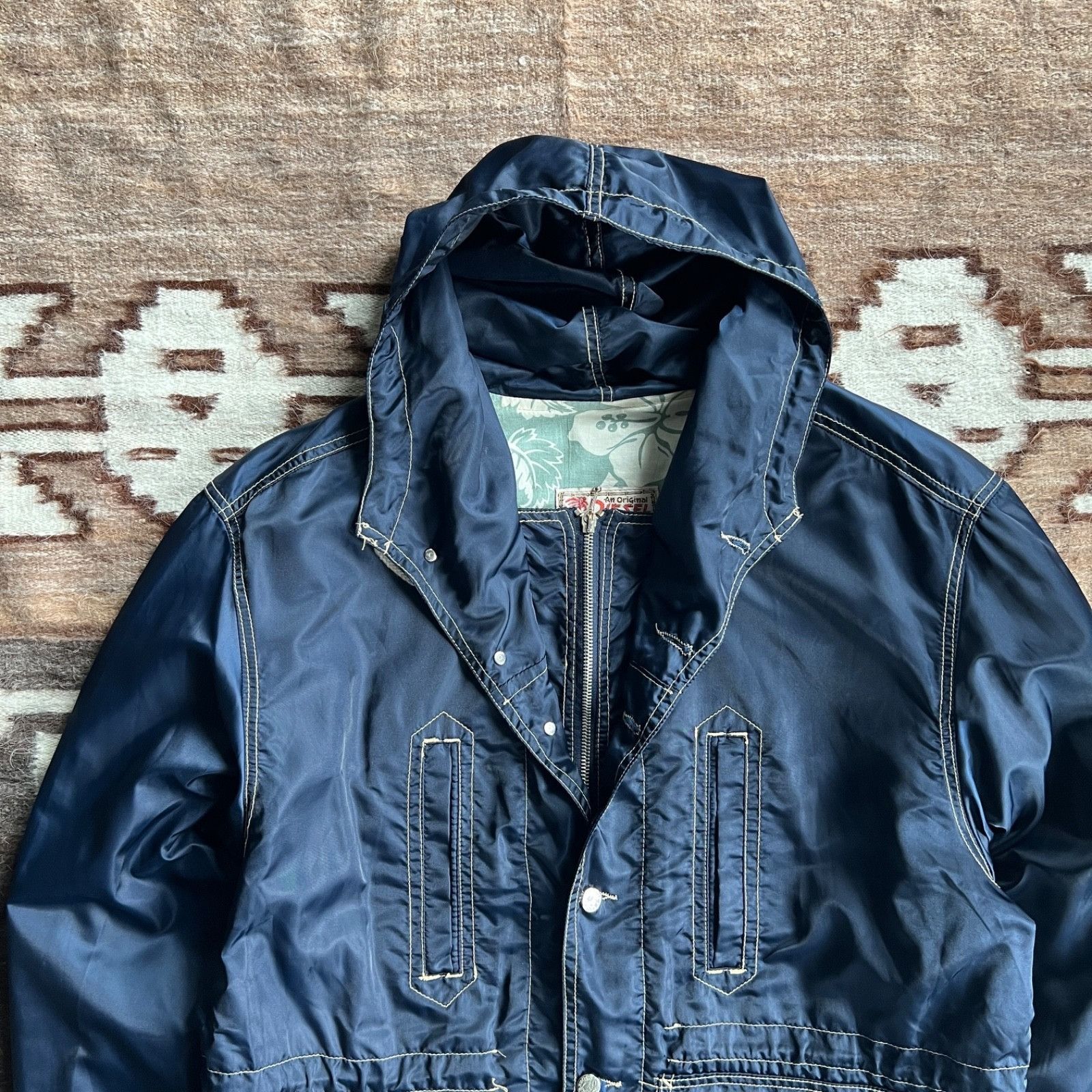 Diesel Diesel Vintage Waikiki Wonder Wear Navy Hooded Jacket Made i Size US L / EU 52-54 / 3 - 7 Thumbnail