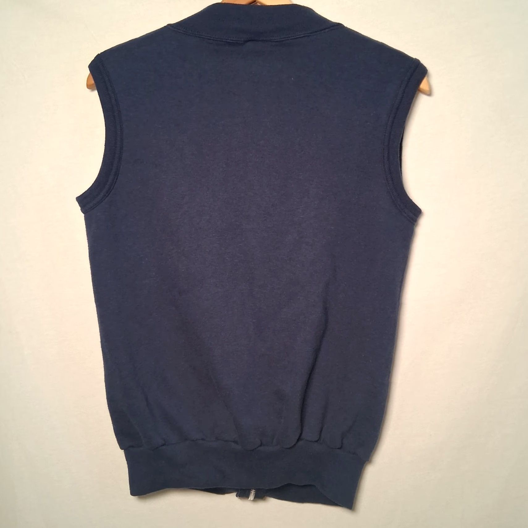 Vintage VINTAGE Unbranded Sleeveless Sweatshirt Vest M Blue Zip Mock Neck Activewear Sportswear USA Made Men N/A Size US M / EU 48-50 / 2 - 2 Thumbnail