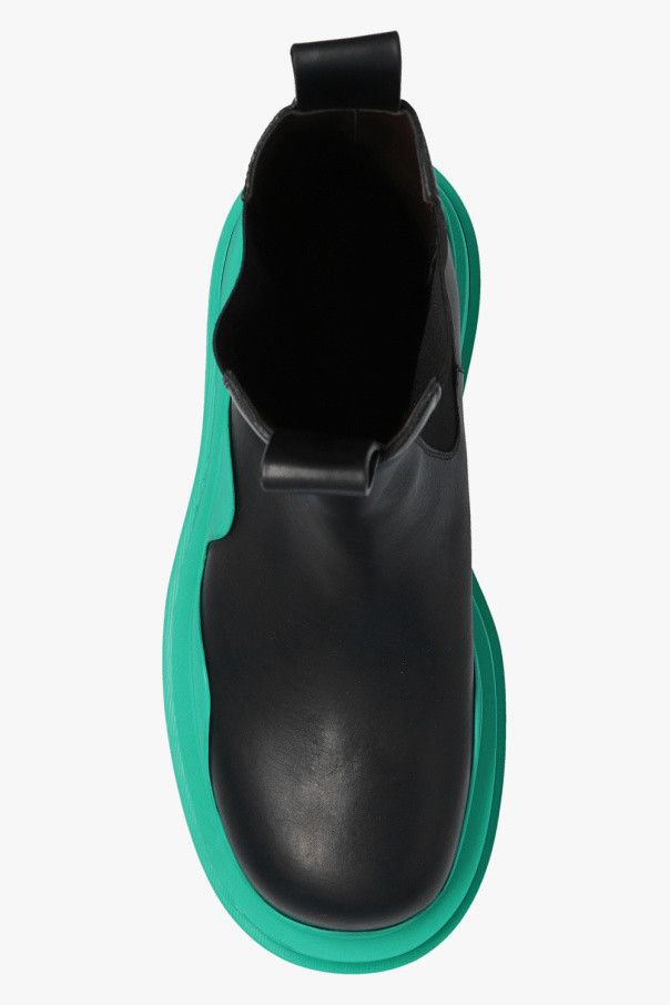 Bottega Veneta o1lv12m1124 Tire Chelsea Boots in Black/Green Size US 11 / EU 44 - 6 Thumbnail