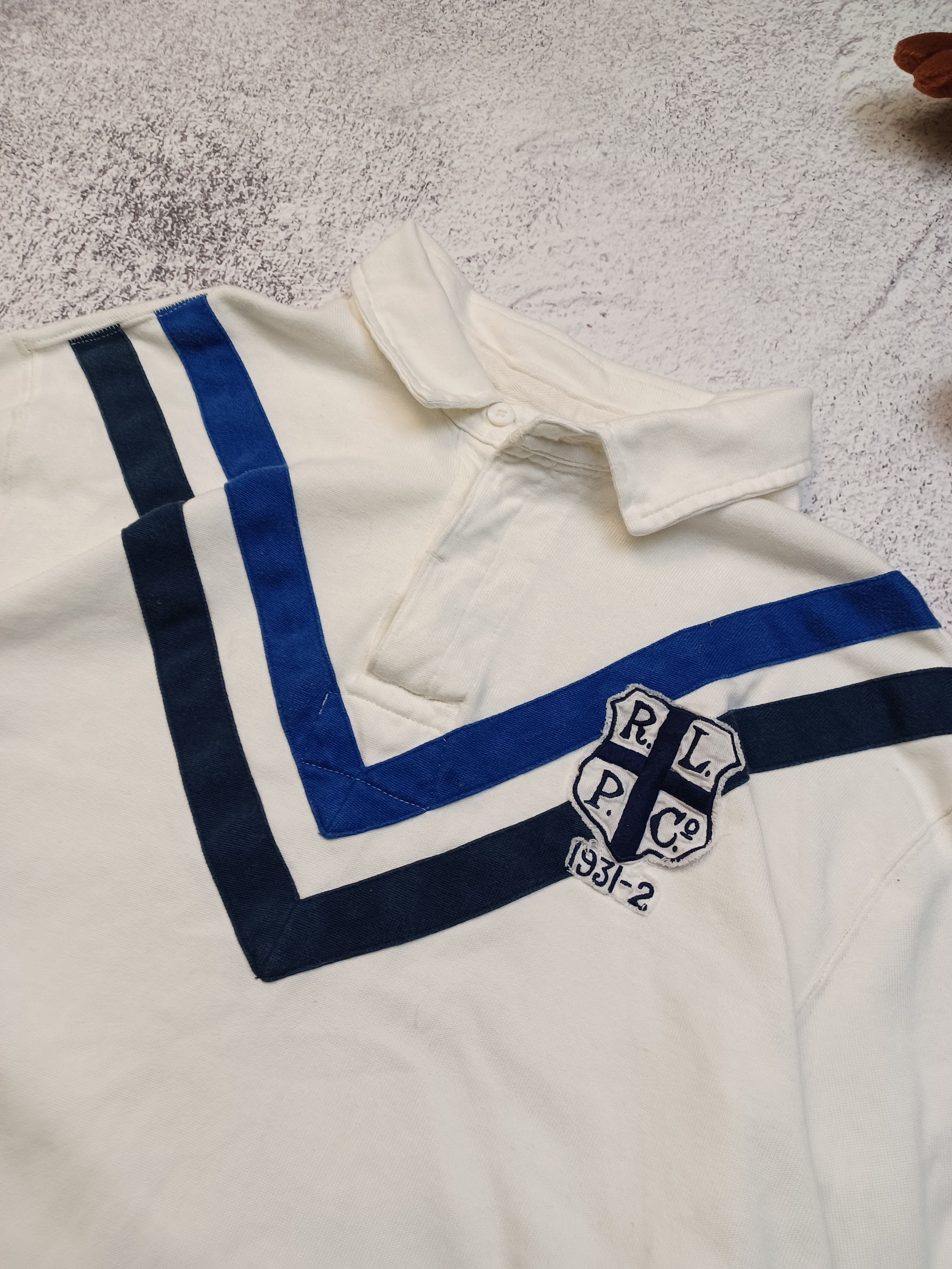 Polo Ralph Lauren Vintage 90s White Polo Ralph Lauren Regby Shirt Size US XL / EU 56 / 4 - 4 Thumbnail