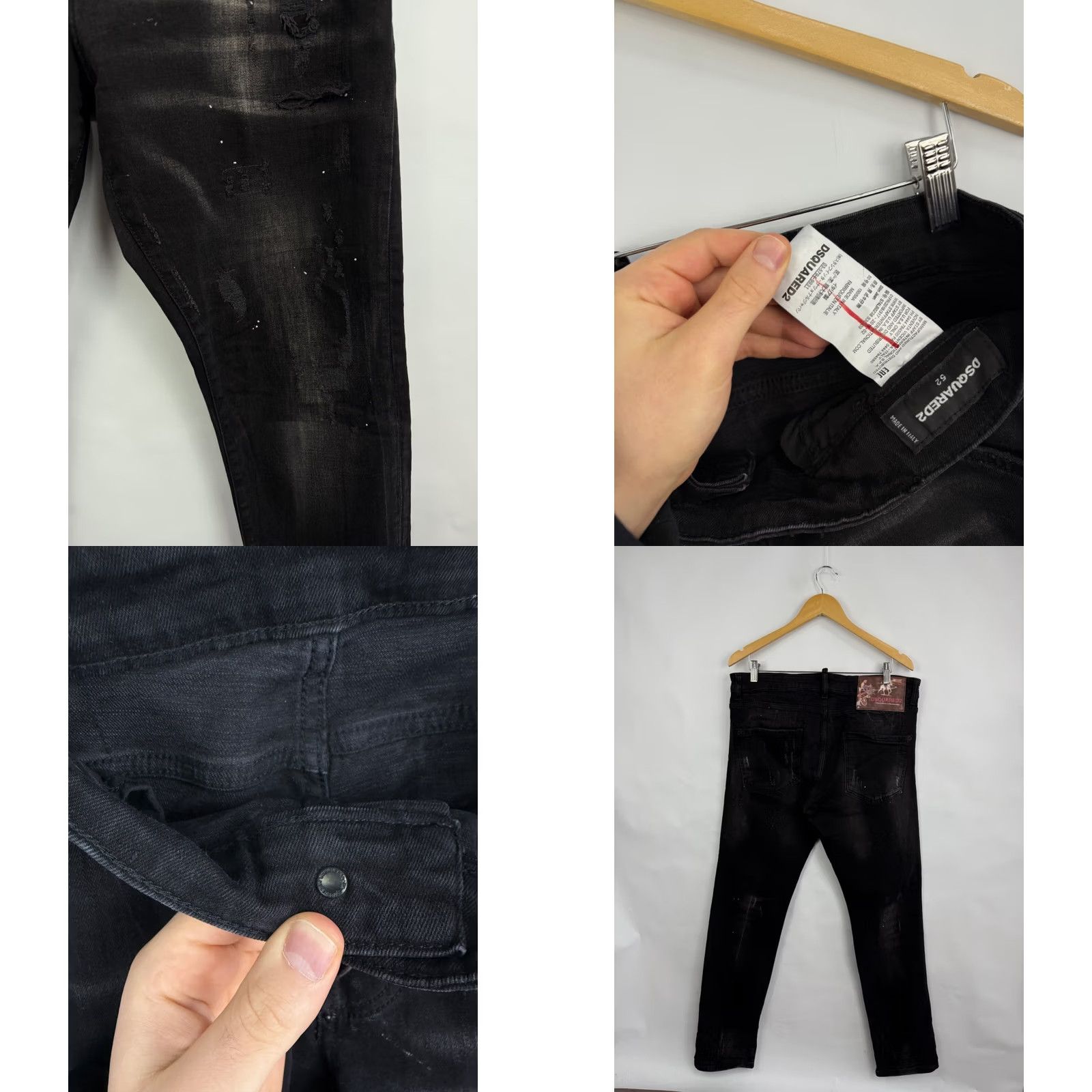 Dsquared2 Dsquared2 Jeans Main Dsquared2 Jeans Slim Regular 52 Black Men retro Y2K Made in Italy 1990s 2000s Mens Size US 36 / EU 52 - 8 Thumbnail